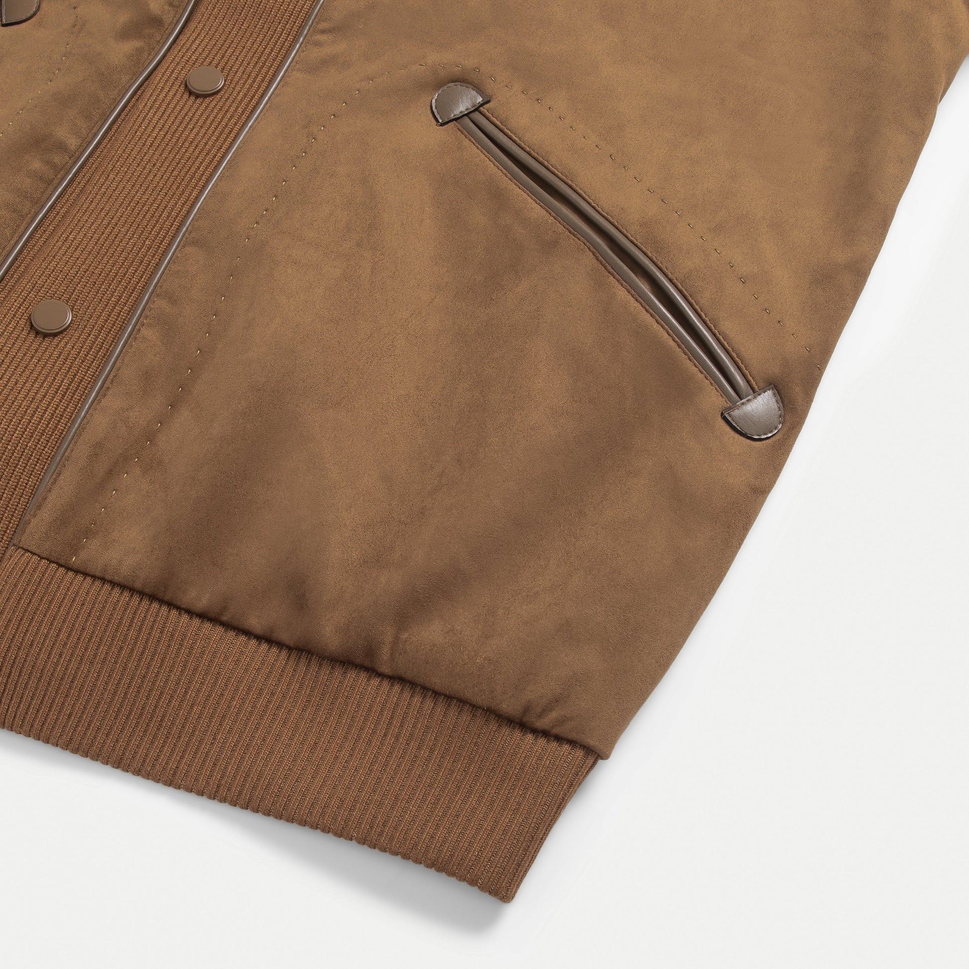 Suede Knit Accents Jacket