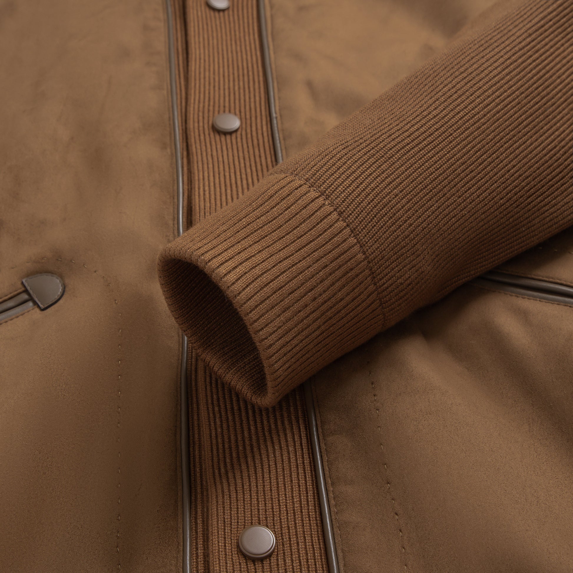 Suede Knit Accents Jacket