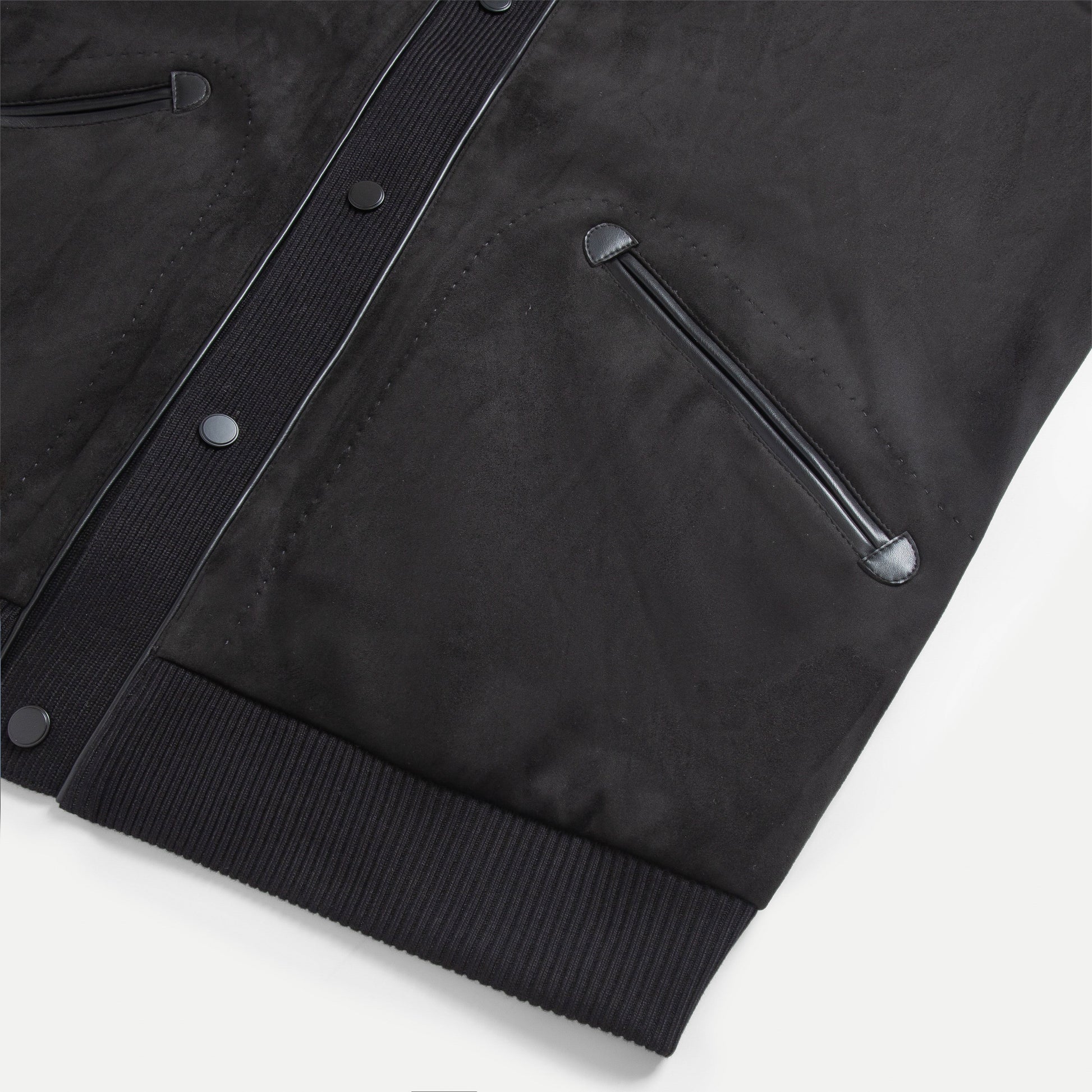 Suede Knit Accents Jacket