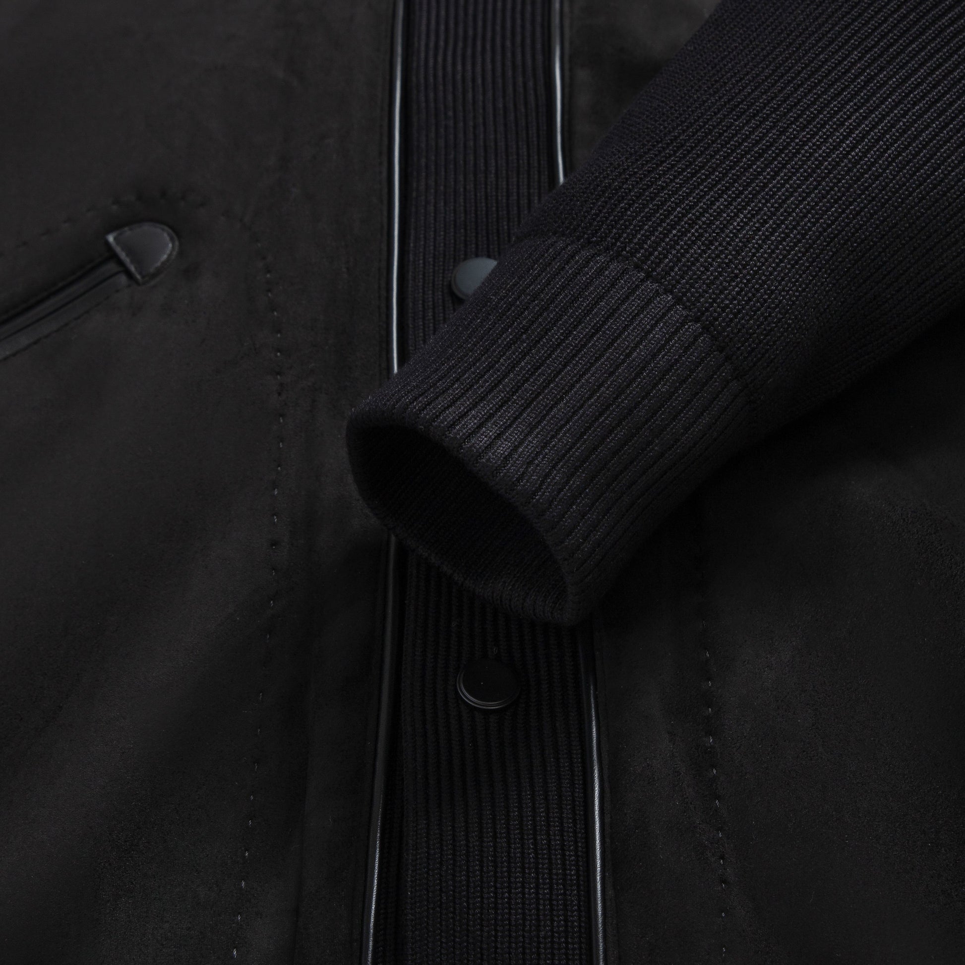 Suede Knit Accents Jacket