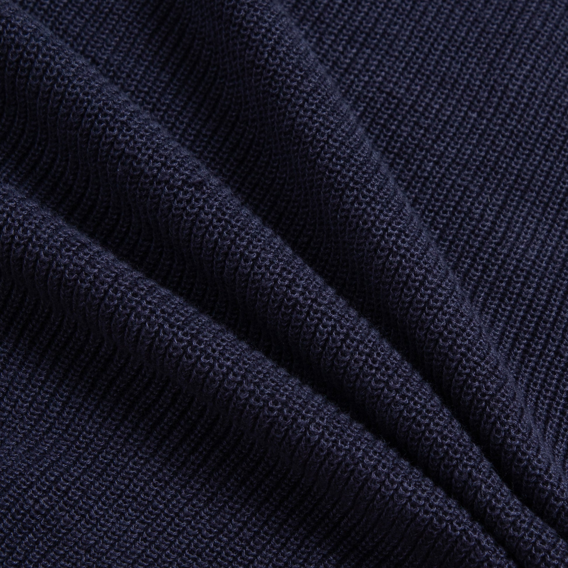 Long-Sleeve Rib Knit Polo Sweater