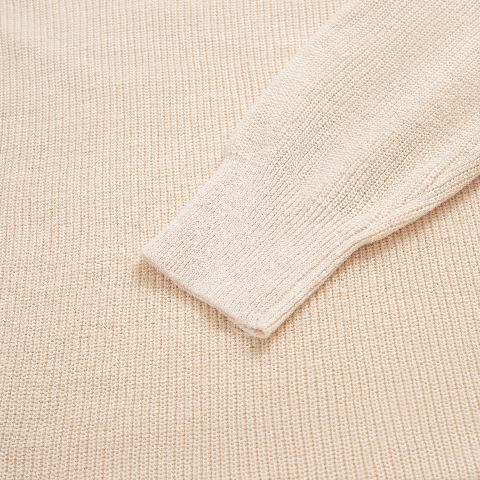 Long-Sleeve Rib Knit Polo Sweater