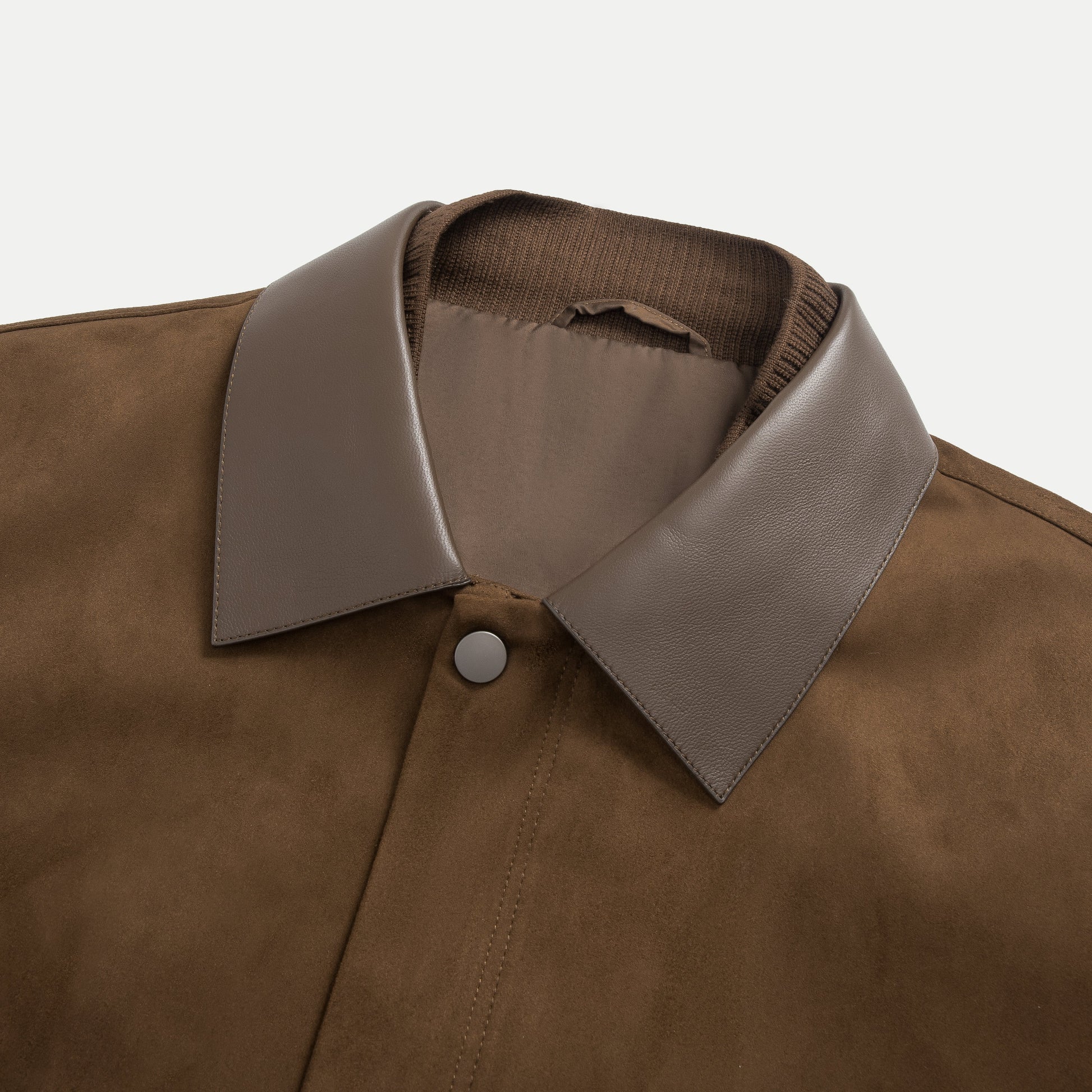 Premium Suede Blouson Leather Collar Jacket