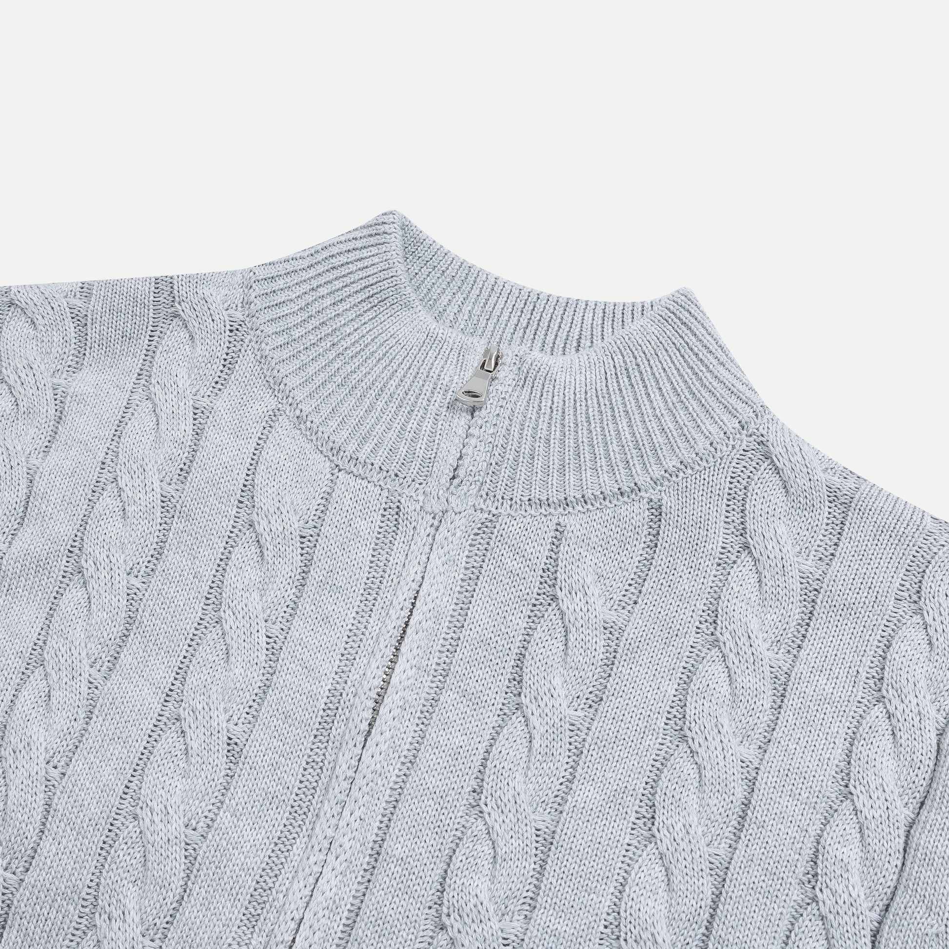 كنزة صوفية محبوكة بنمط كابل من مزيج الكشمير