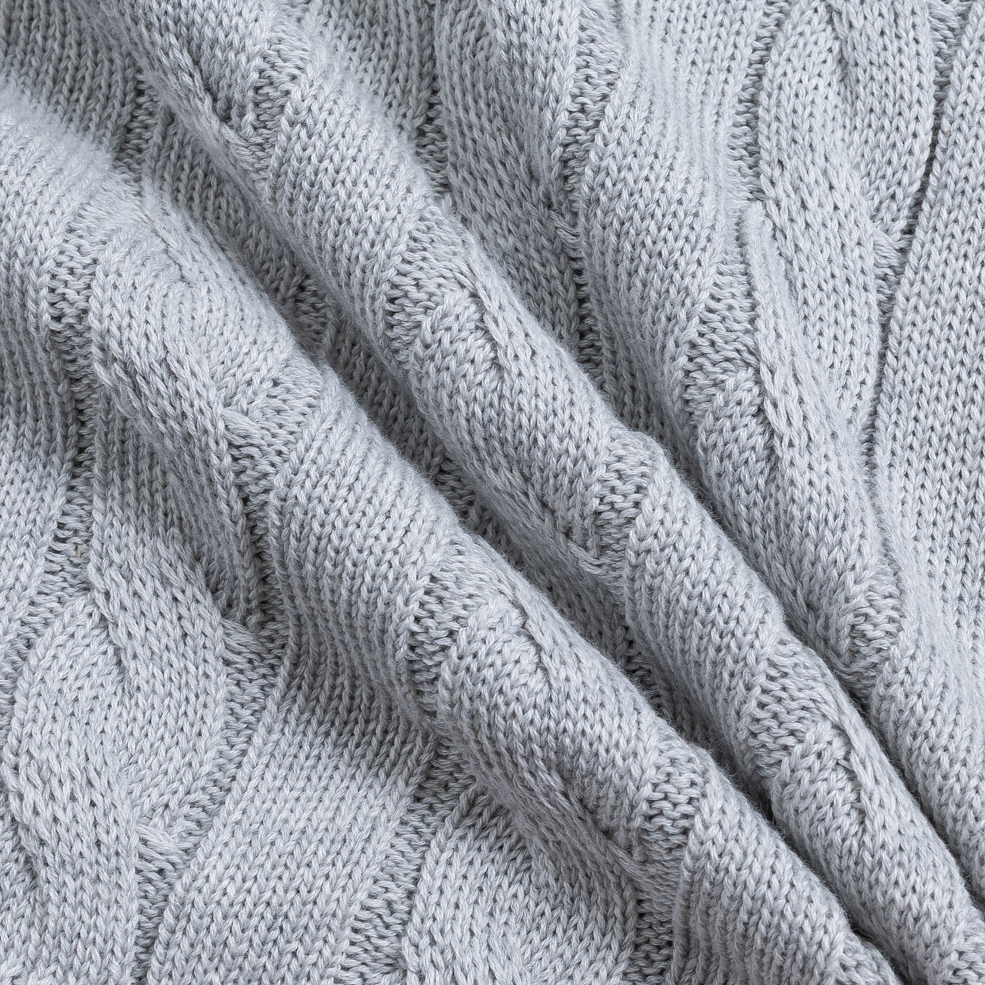 كنزة صوفية محبوكة بنمط كابل من مزيج الكشمير