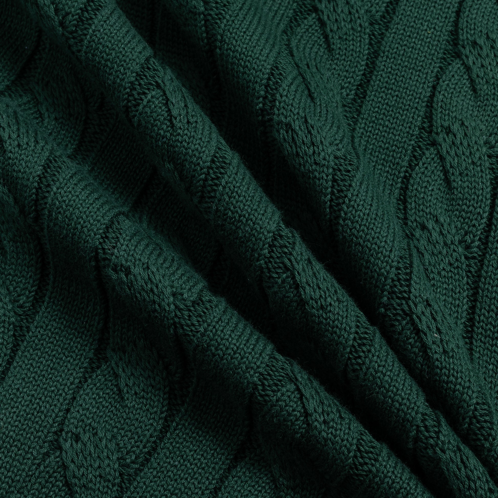 كنزة صوفية محبوكة بنمط كابل من مزيج الكشمير