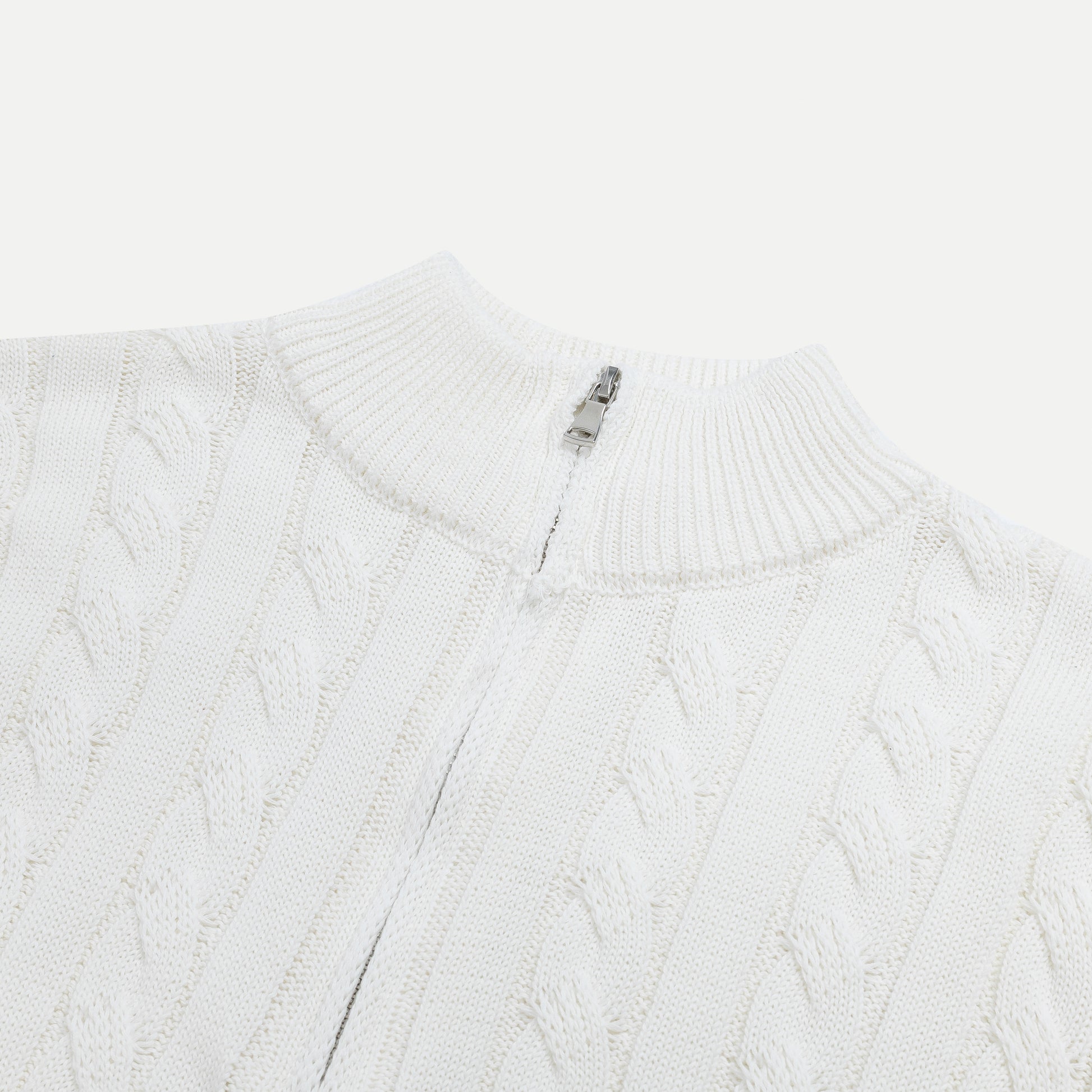 كنزة صوفية محبوكة بنمط كابل من مزيج الكشمير