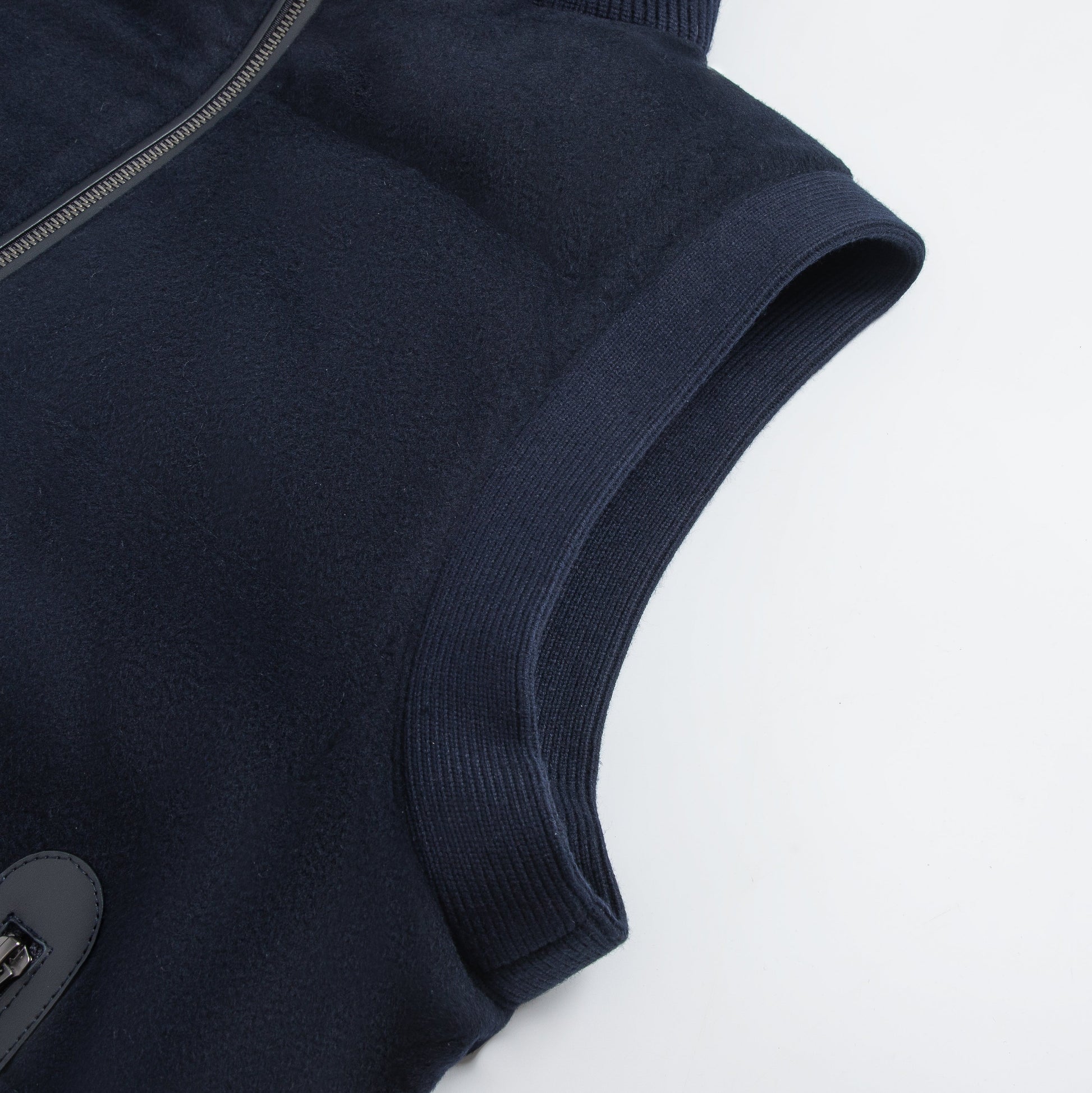 Wool-Blend Stand Collar Gilet