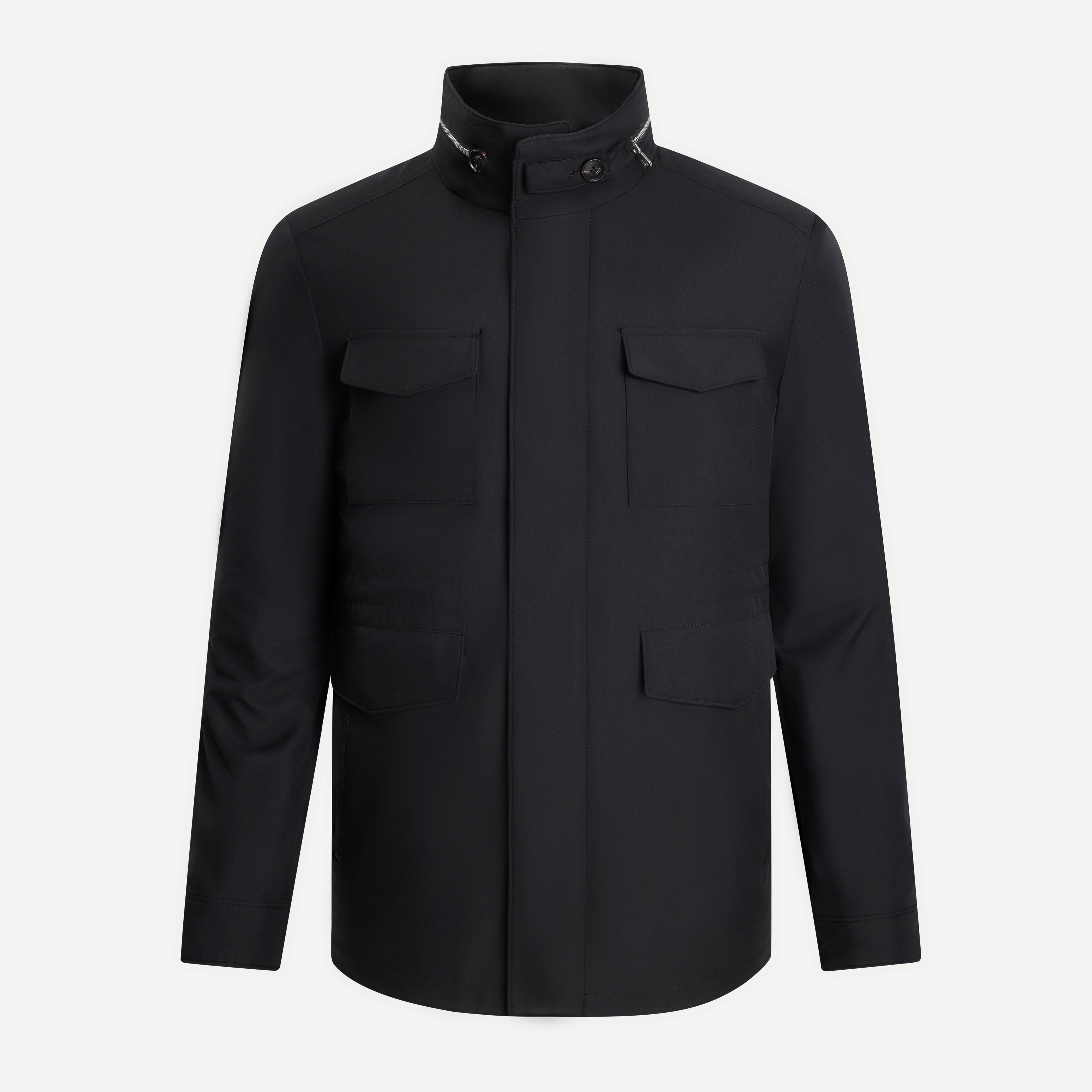 Solid Woven Blouson Jacket