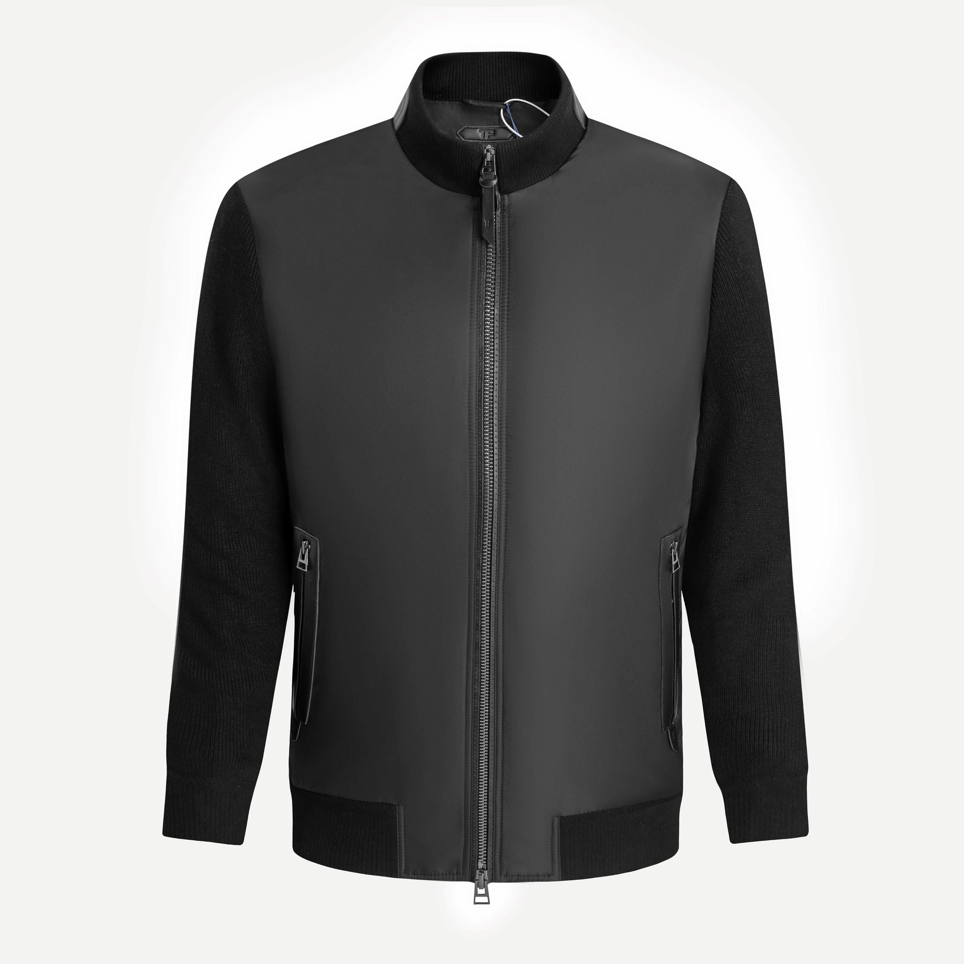 Windbreaker Jacket with Knit Paneling