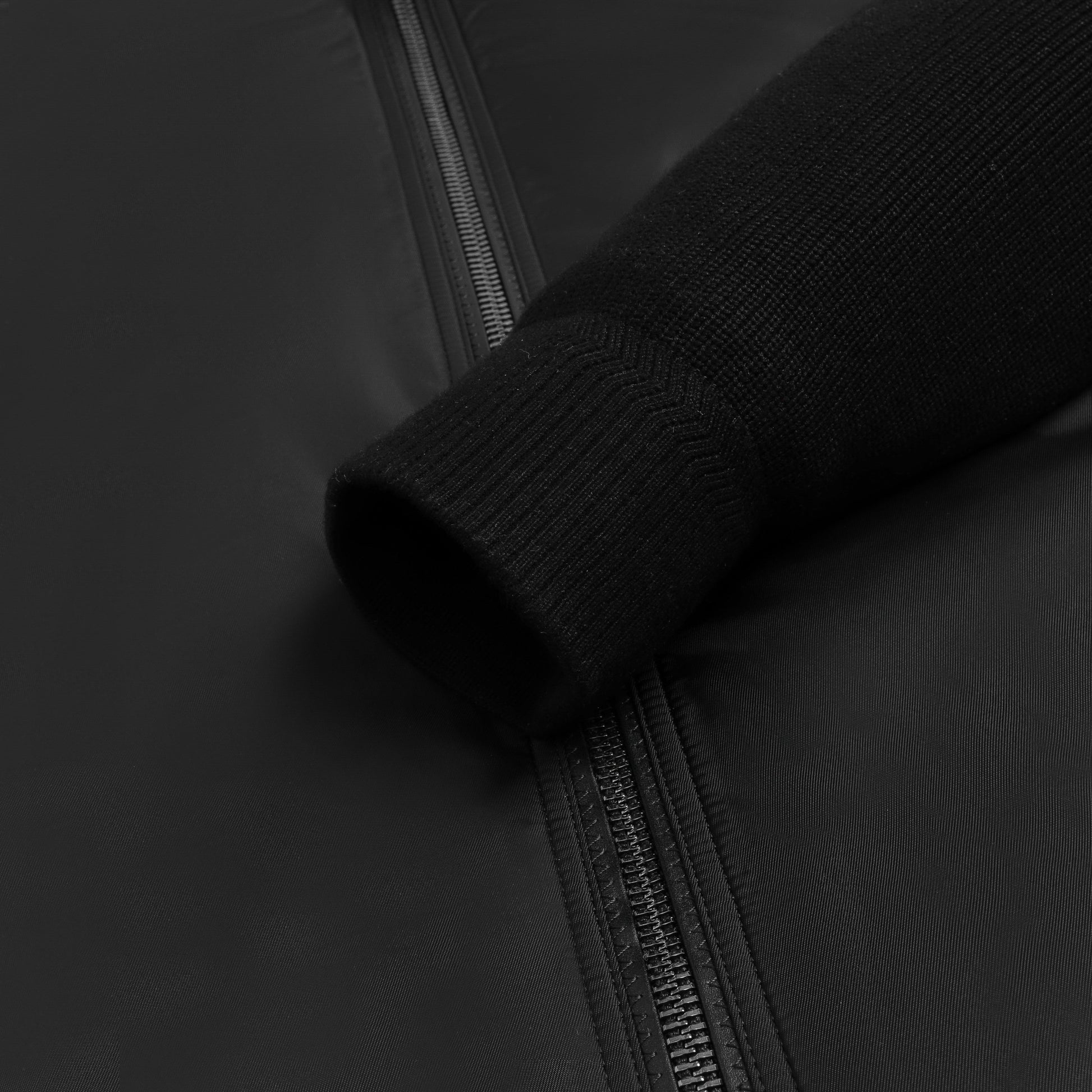 Windbreaker Jacket with Knit Paneling