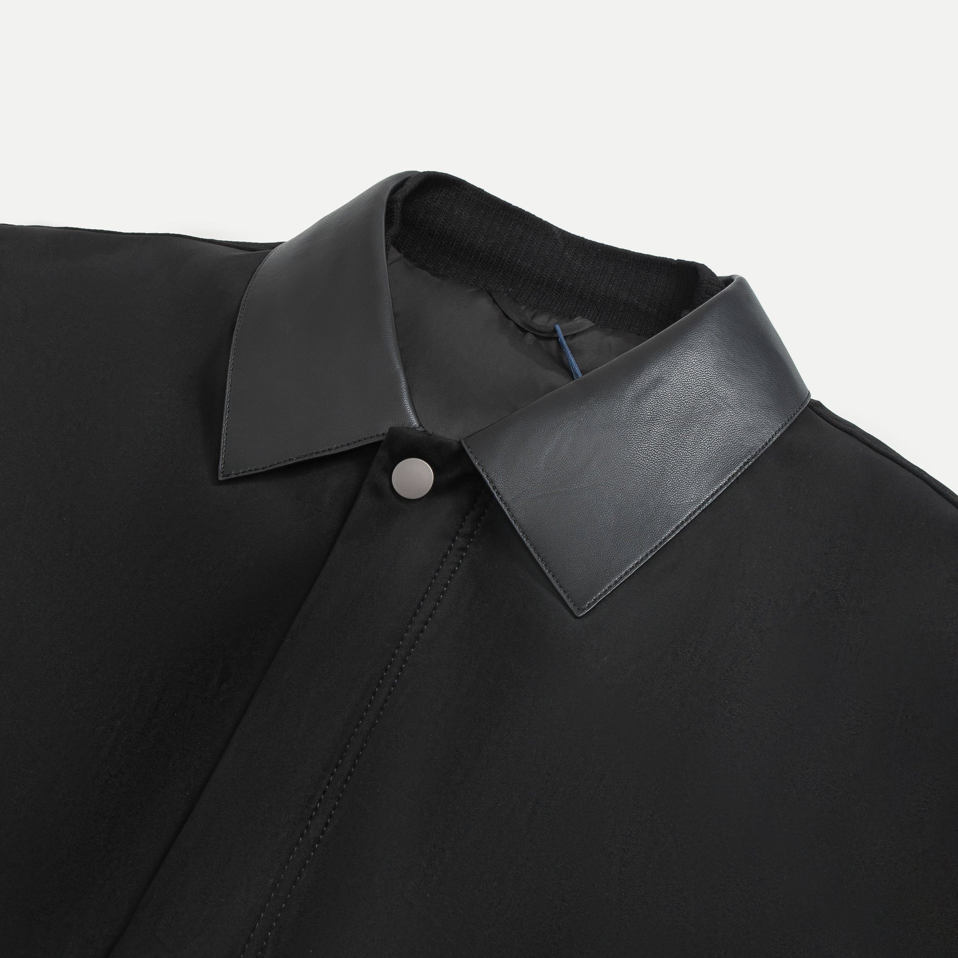 Premium Suede Blouson Leather Collar Jacket