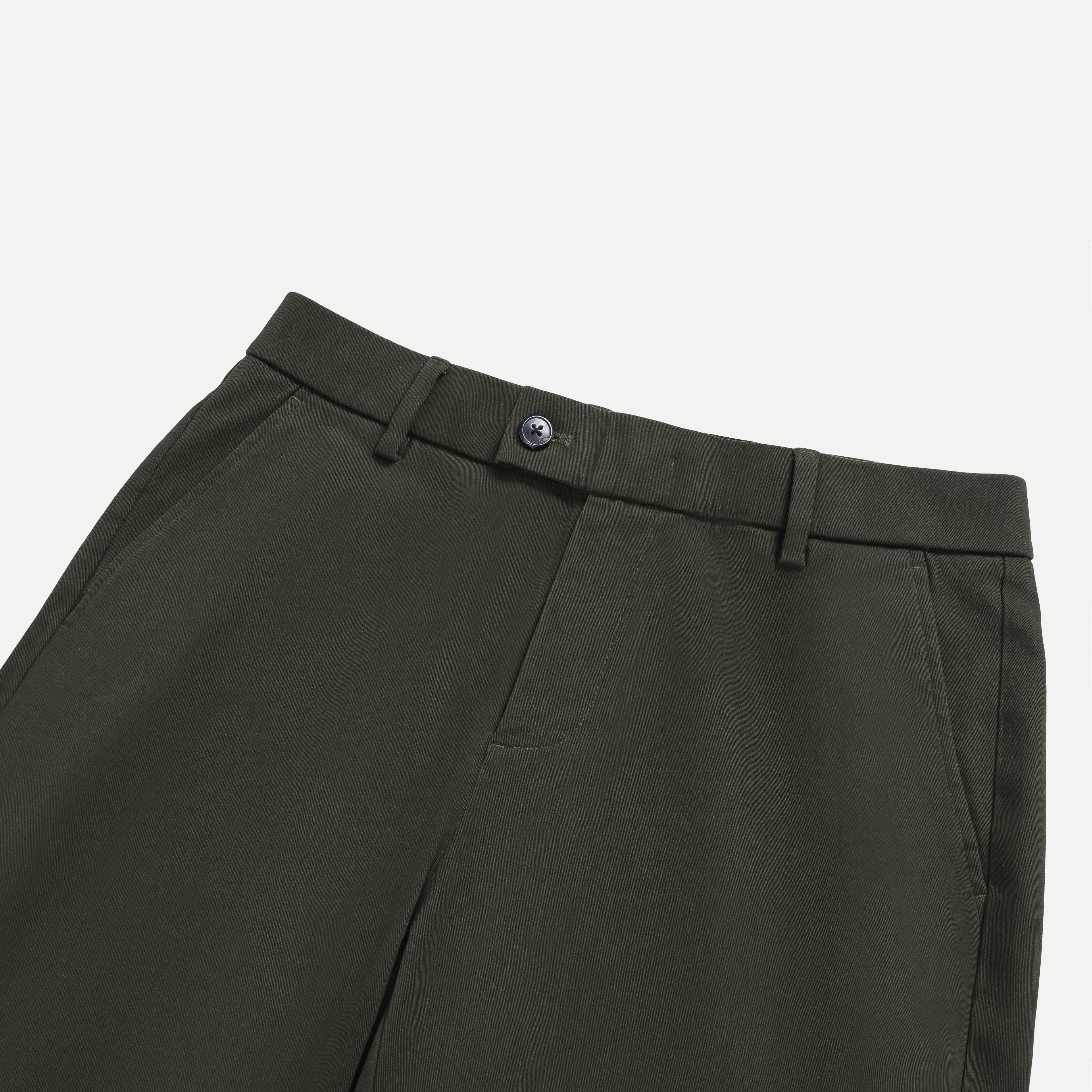 Cotton Twill Kaki Trousers