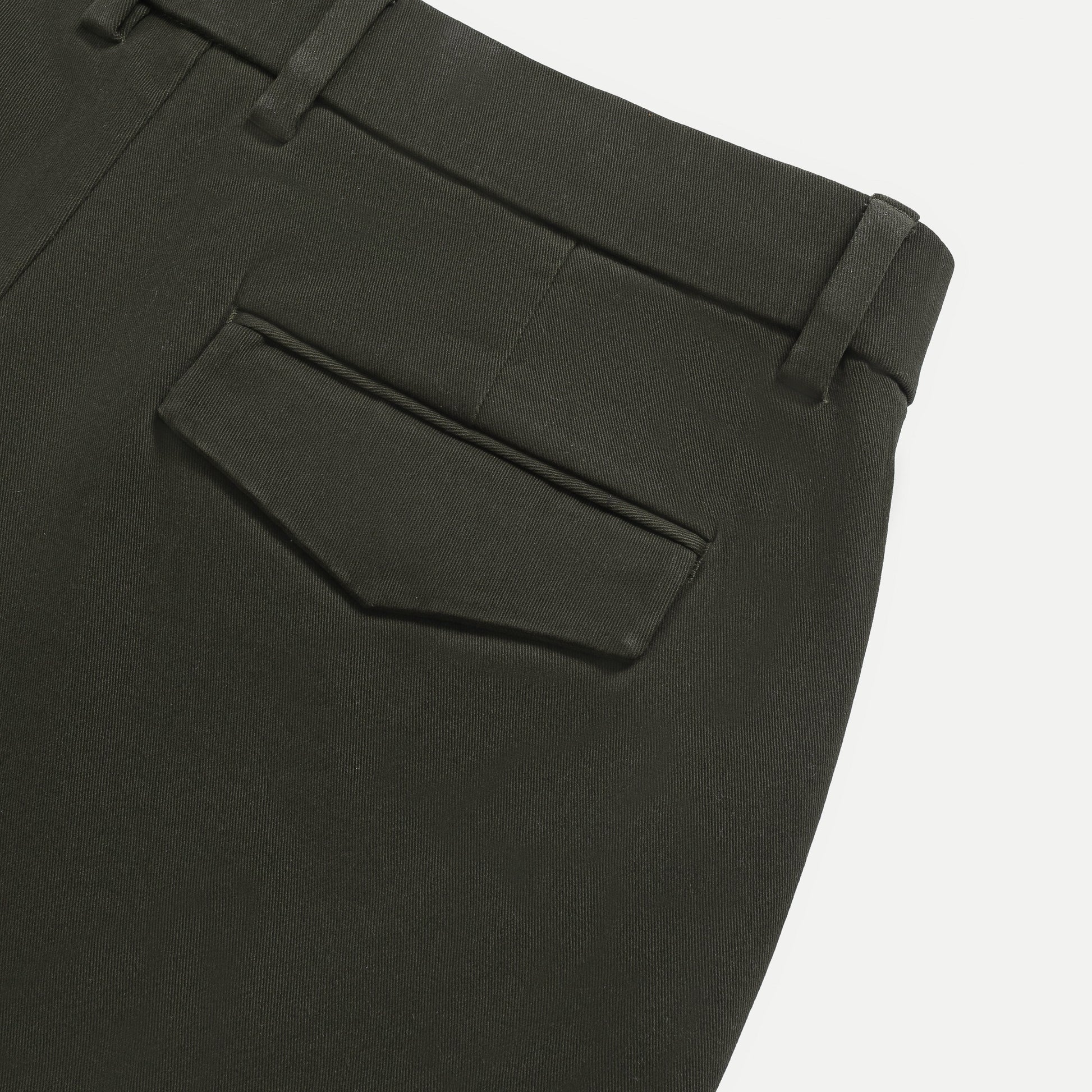 Cotton Twill Kaki Trousers