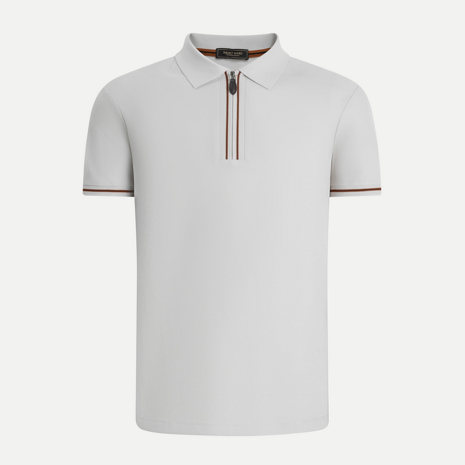 Pique Zip Collar Polo Shirt