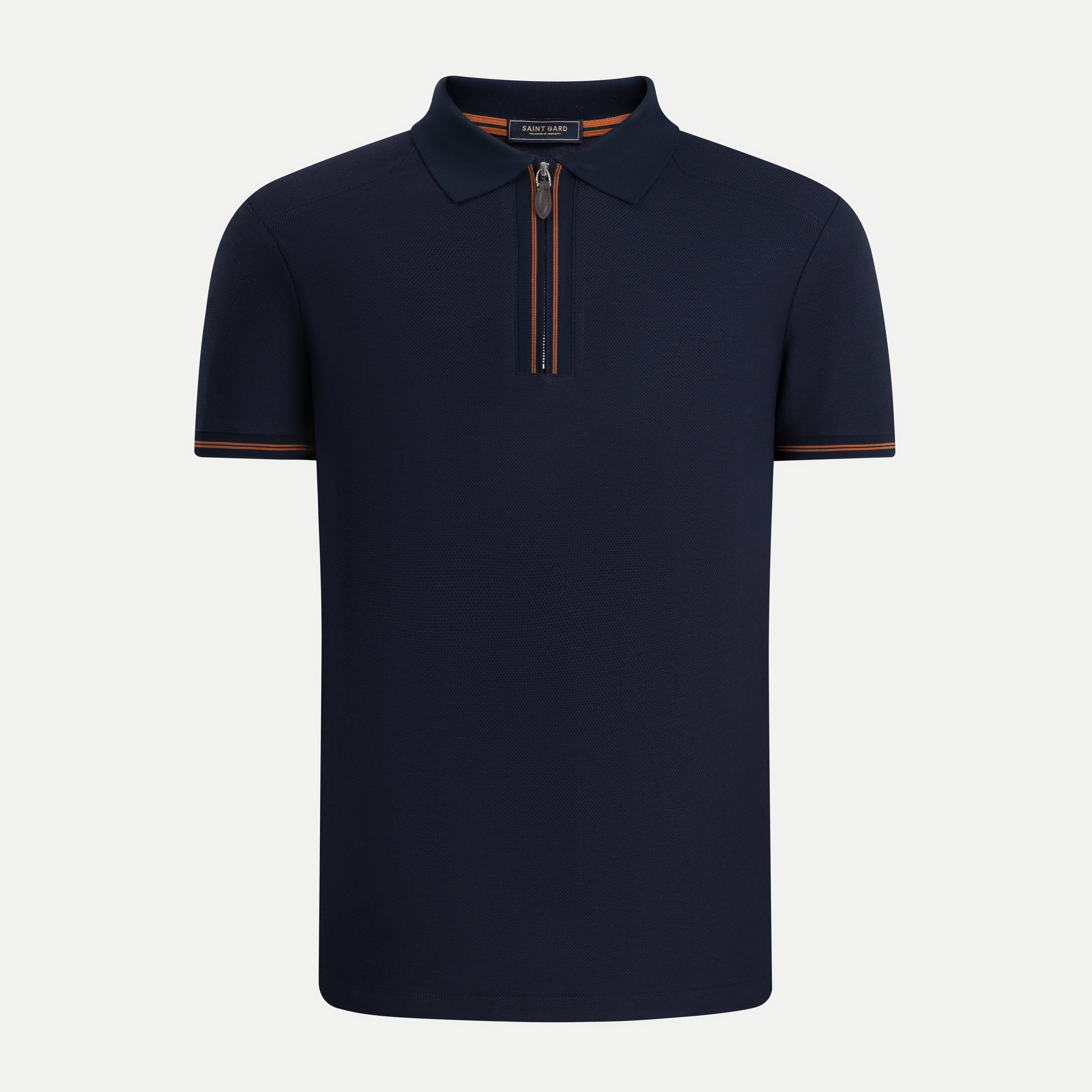 Pique Zip Collar Polo Shirt – SAINT GARD GLOBAL