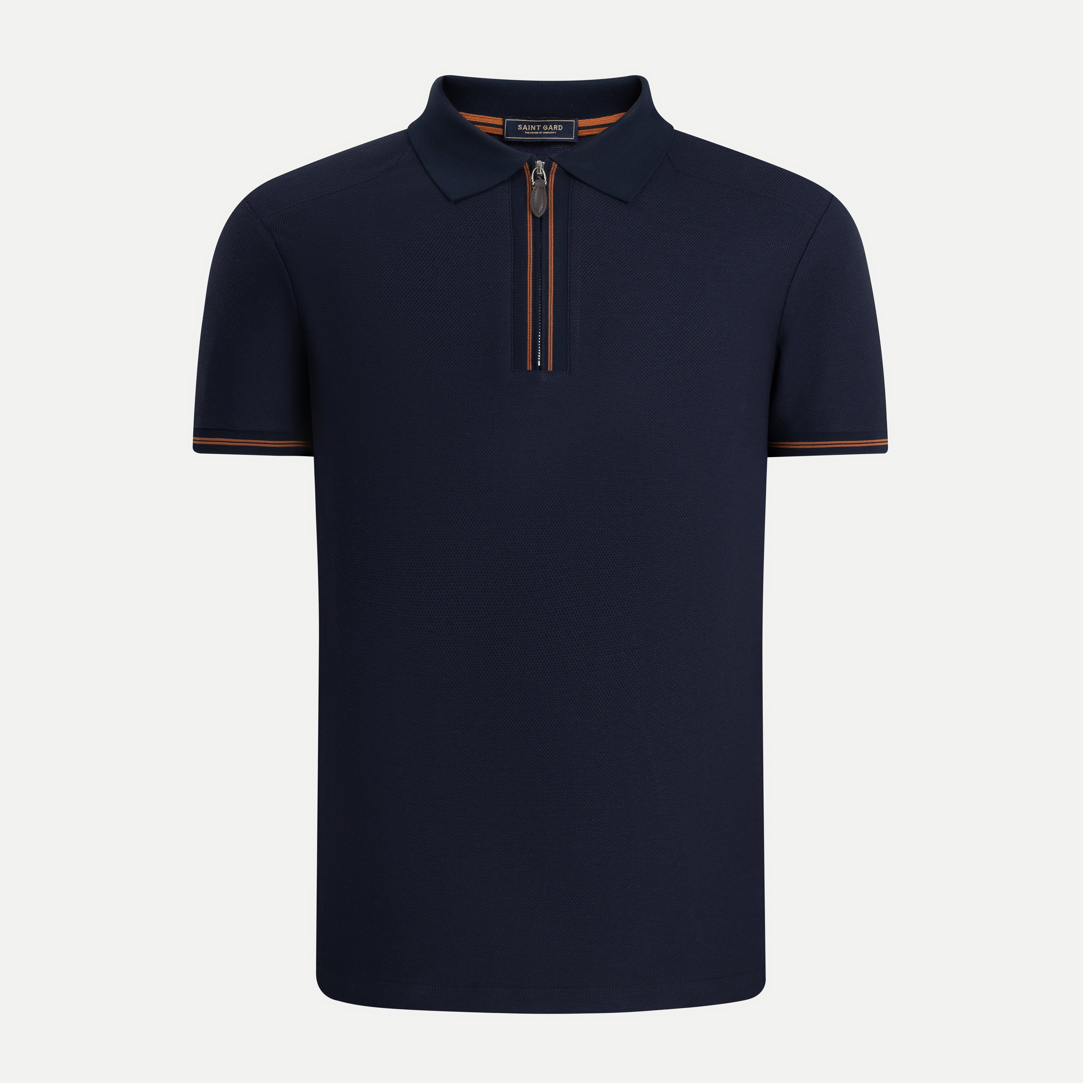 Pique Zip Collar Polo Shirt
