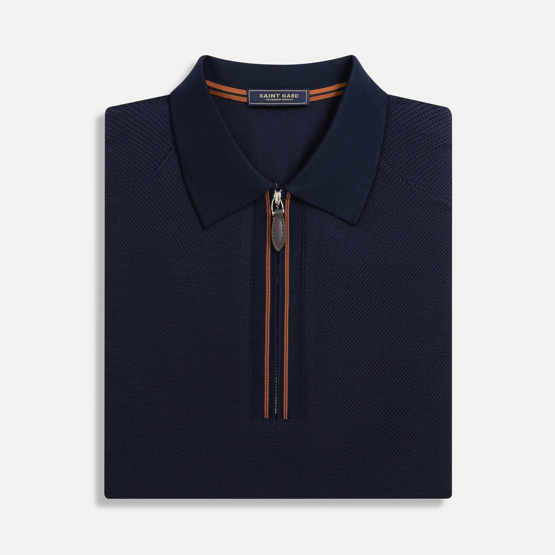 Pique Zip Collar Polo Shirt