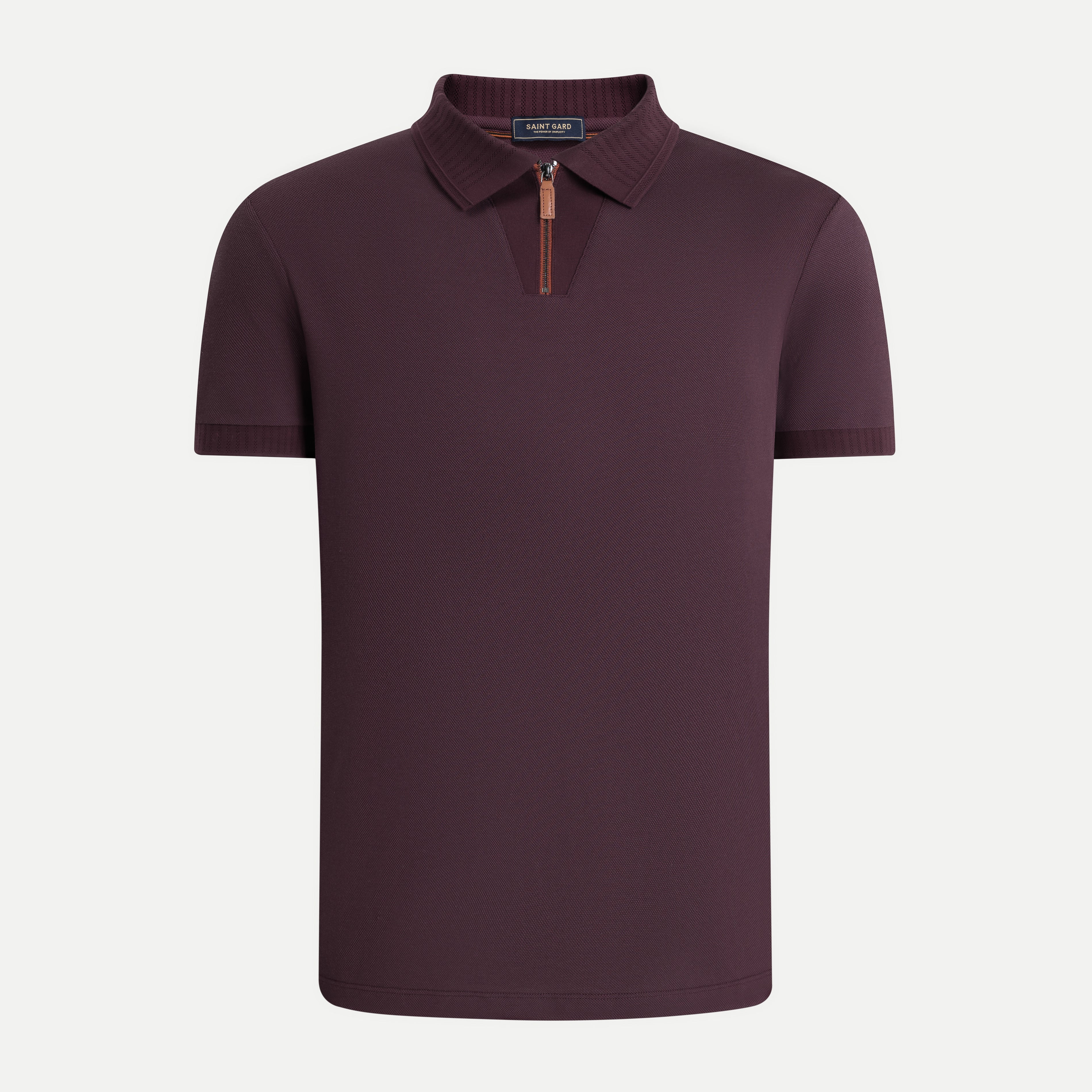 Pique Zip Polo Shirt