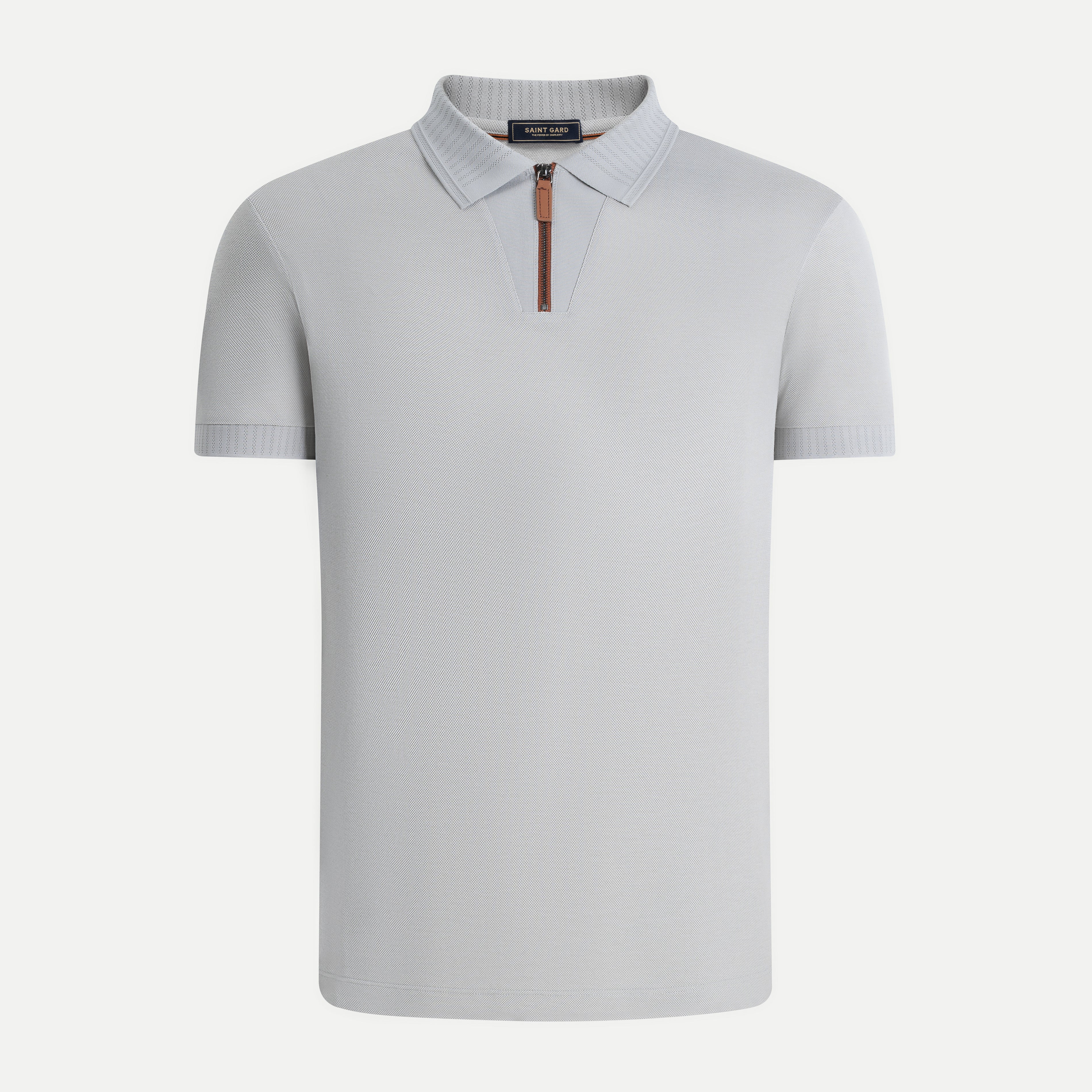 Pique Zip Polo Shirt