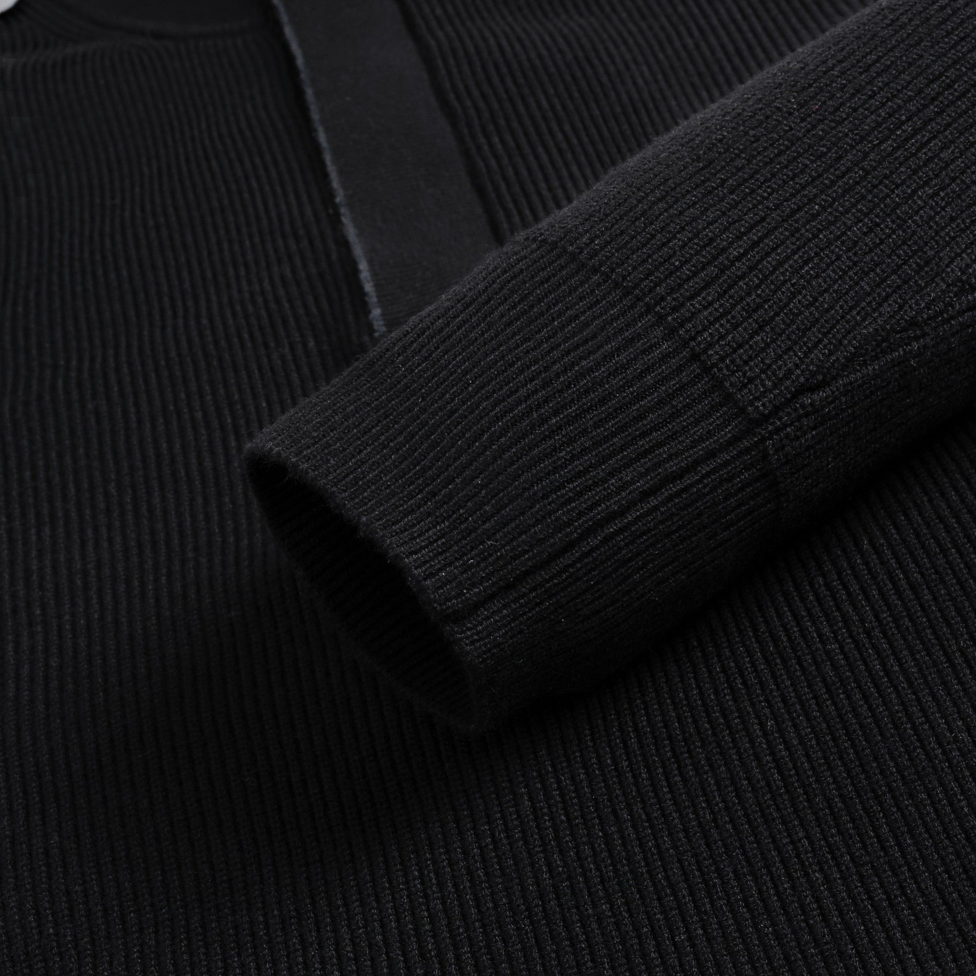 Buttoned Turtleneck Knit Sweater