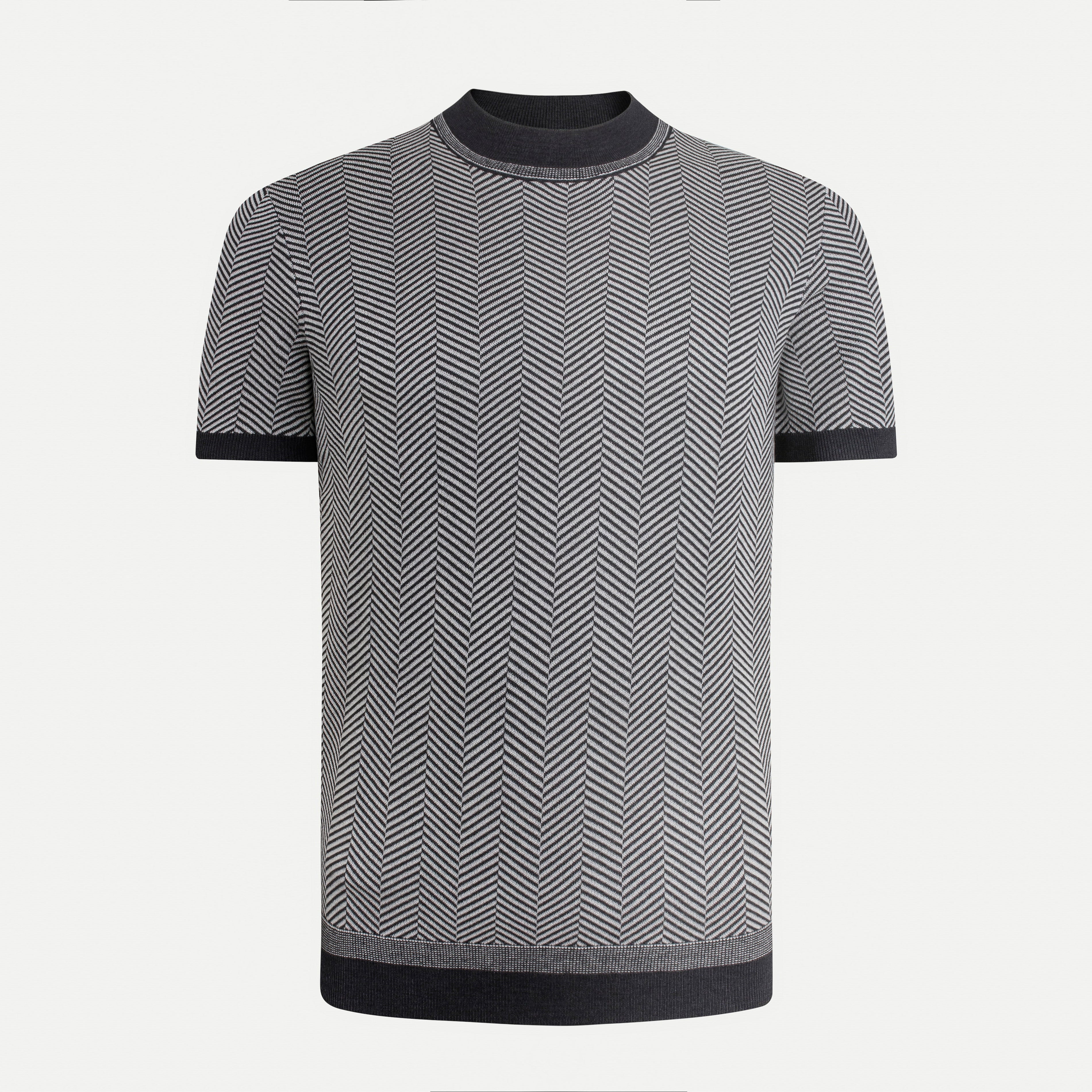 Herringbone Knit T-Shirt