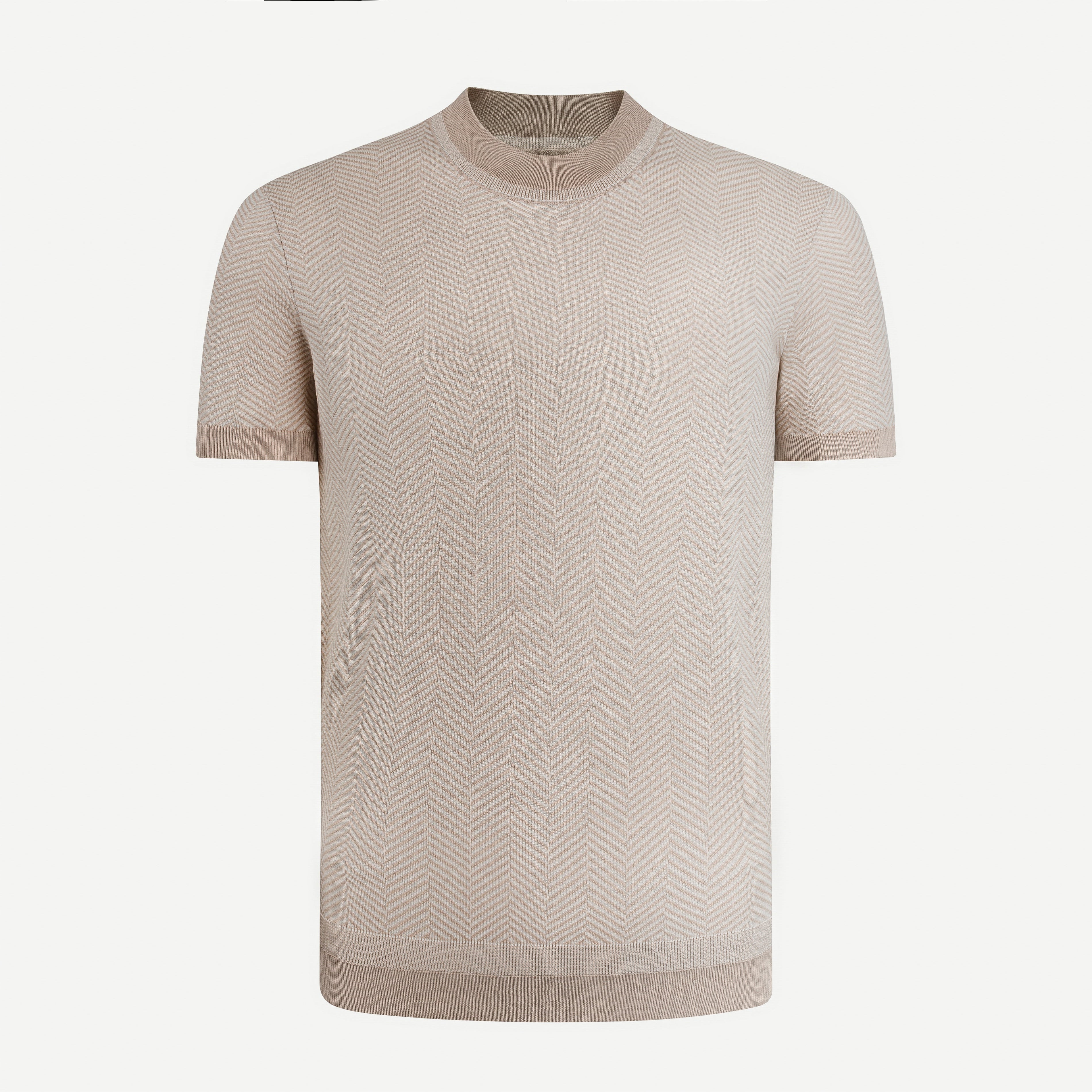 Herringbone Knit T-Shirt