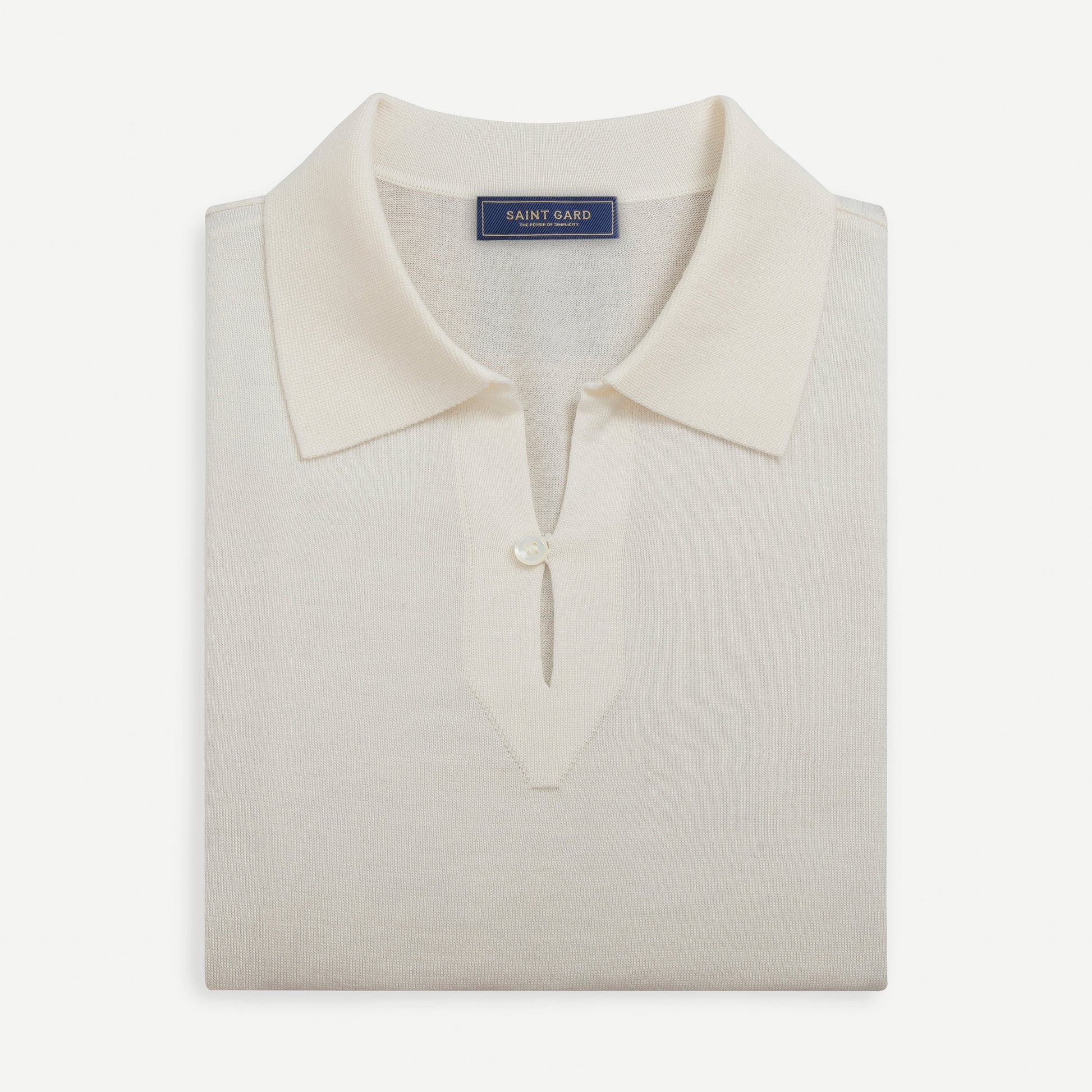 Knit Button Polo Shirt