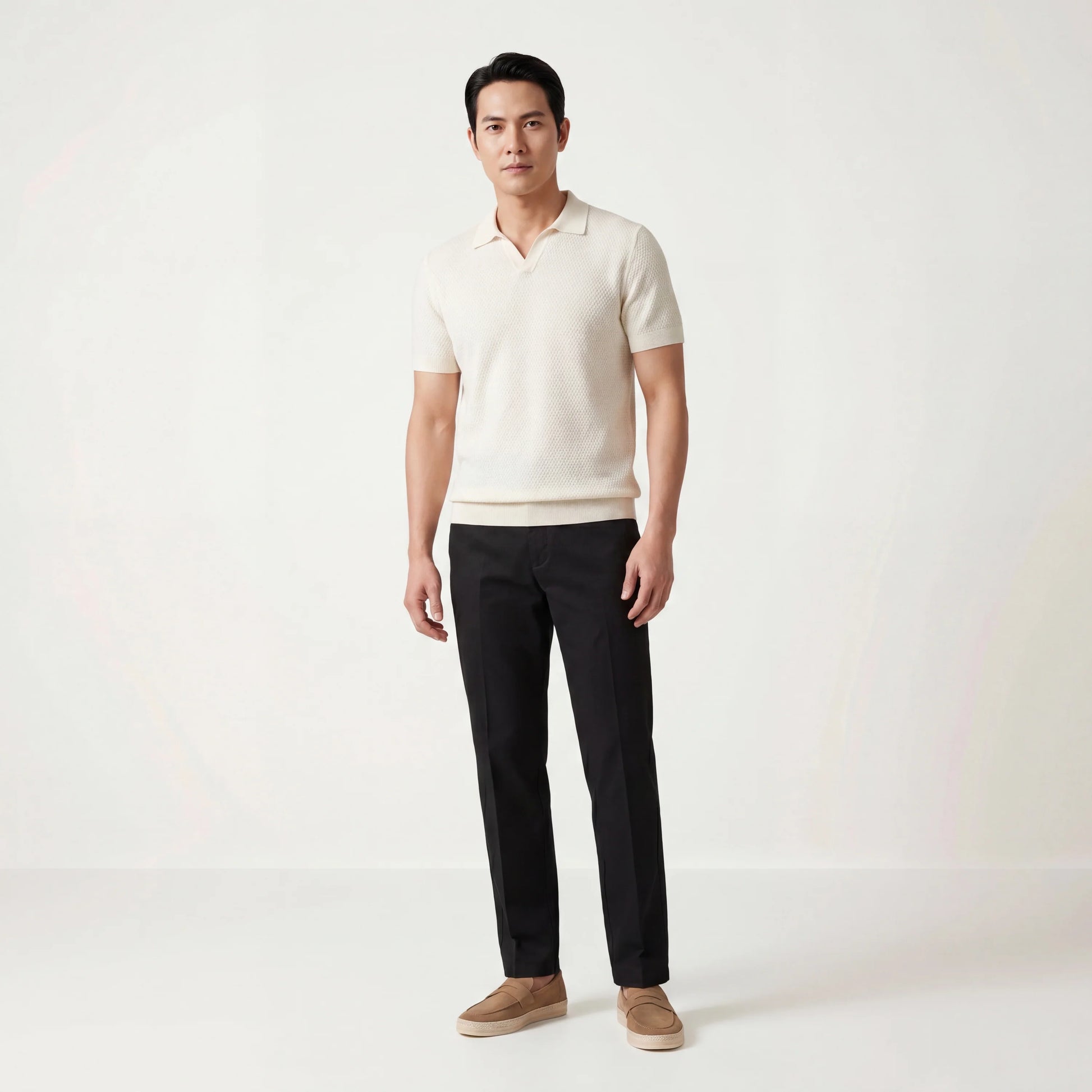 Mercerized Wool Polo Shirt