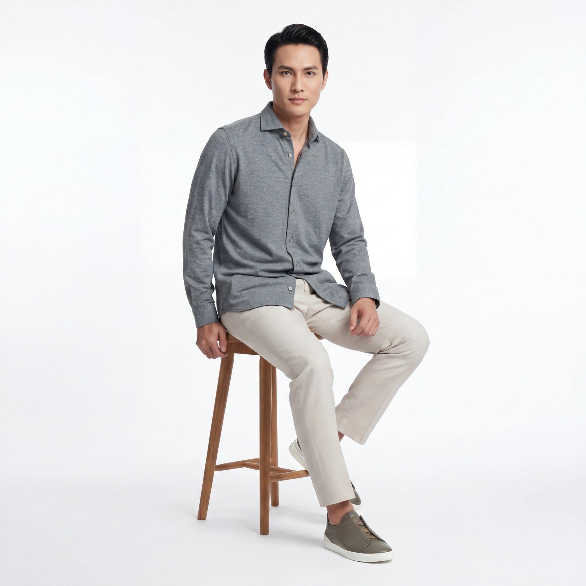 Long-Sleeve Cotton Jersey Shirt