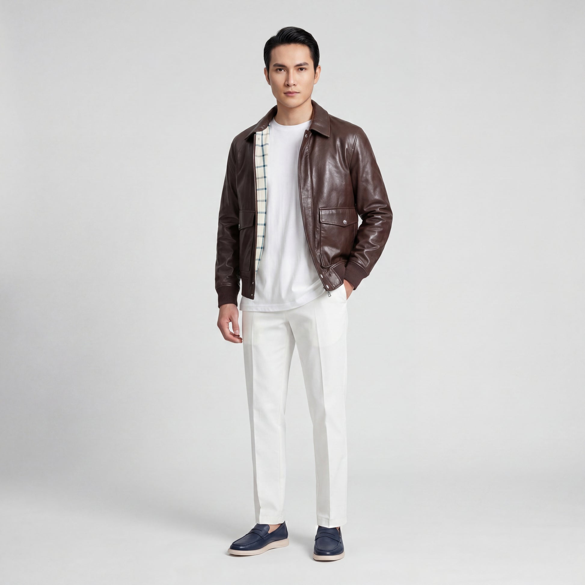 Classic Blouson Leather Jacket