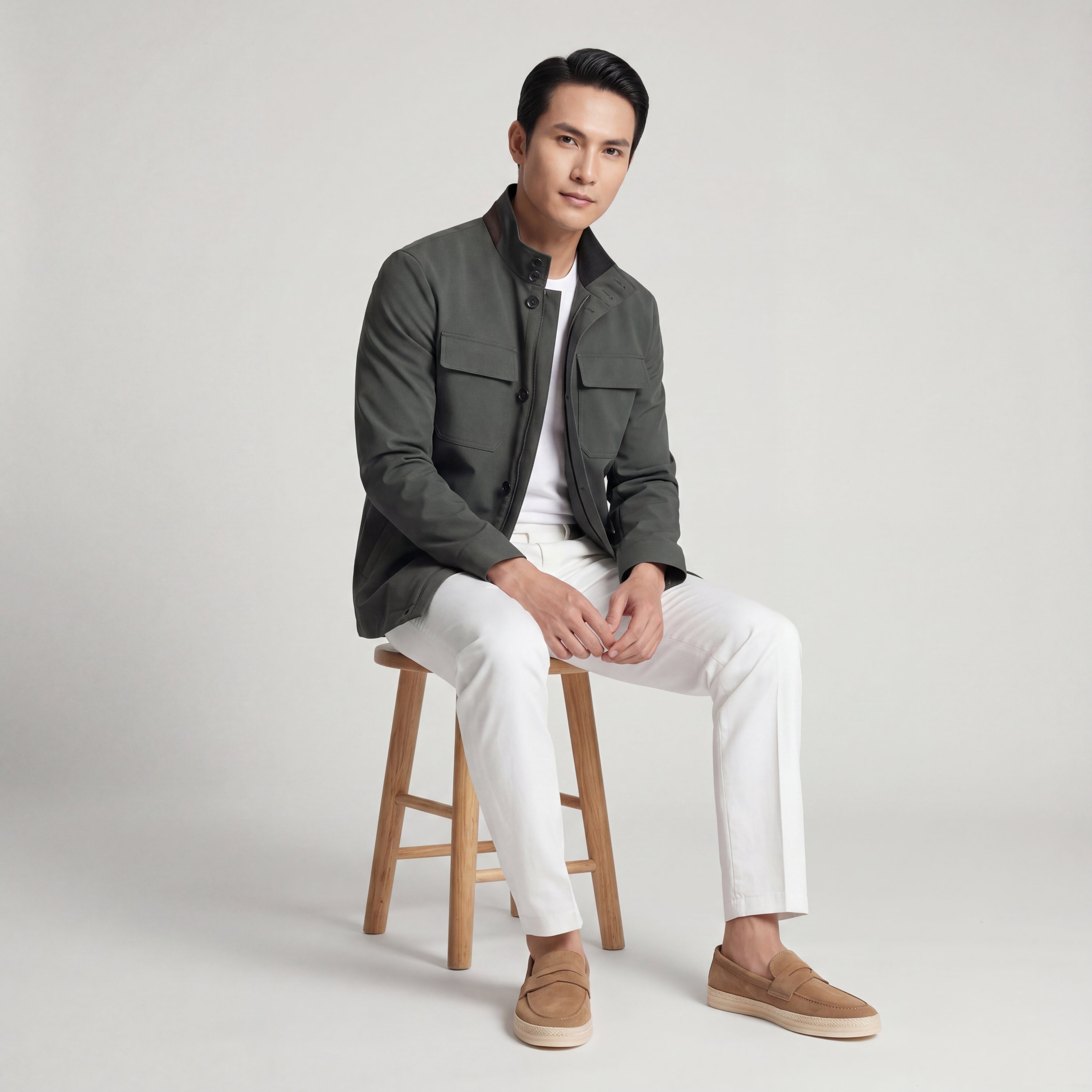 Technical Fabric Blouson Jacket