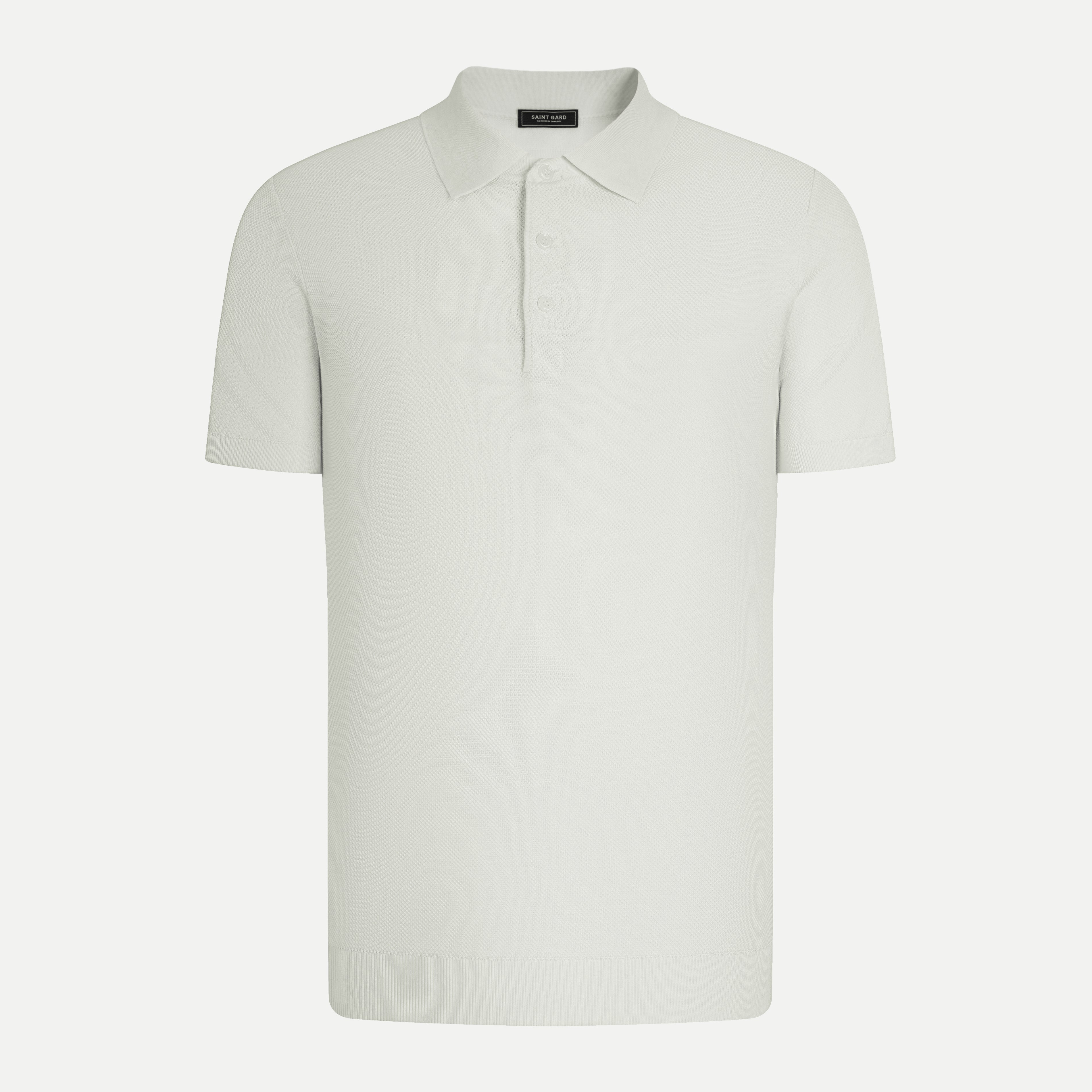 Texture Knit Polo Shirt