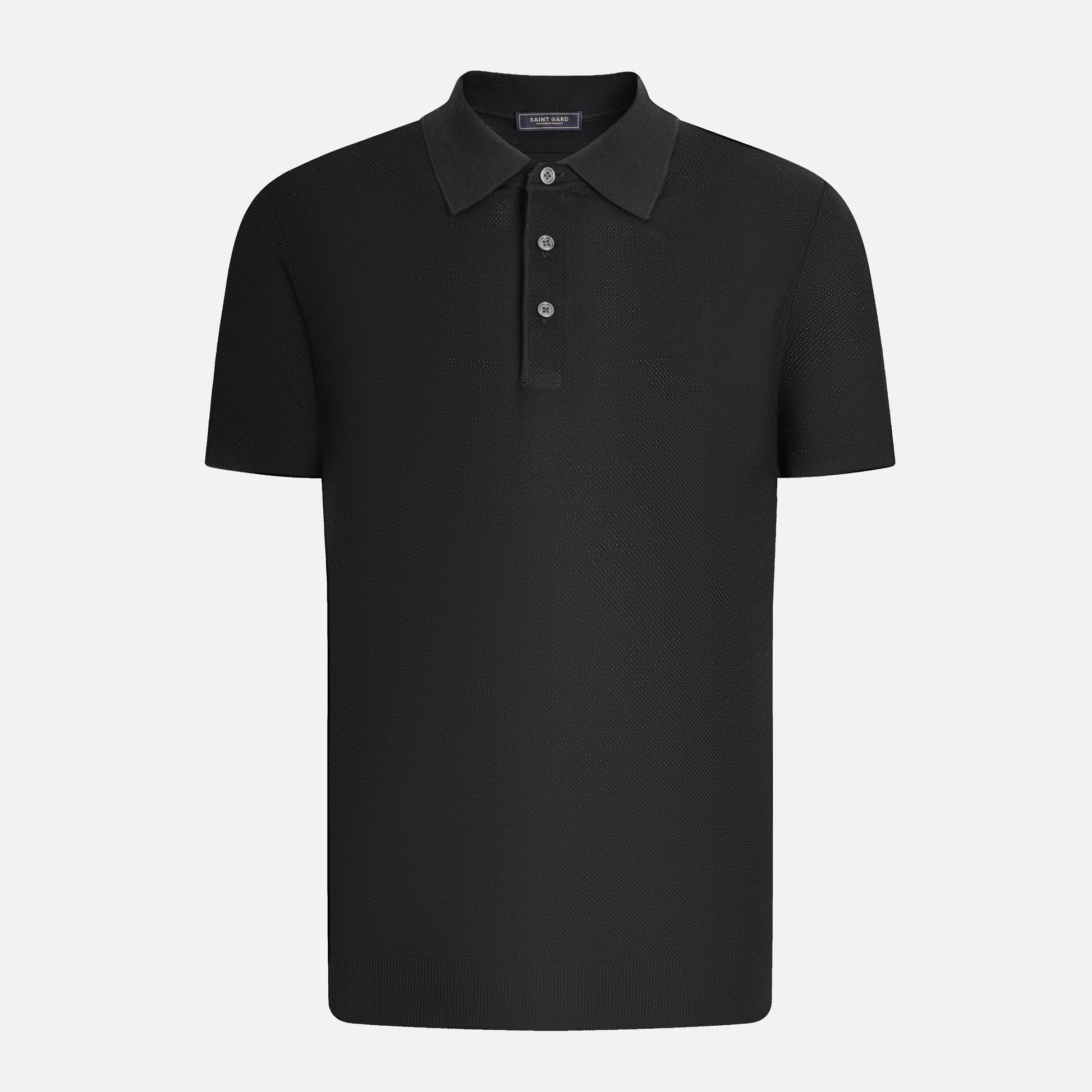 Texture Knit Polo Shirt
