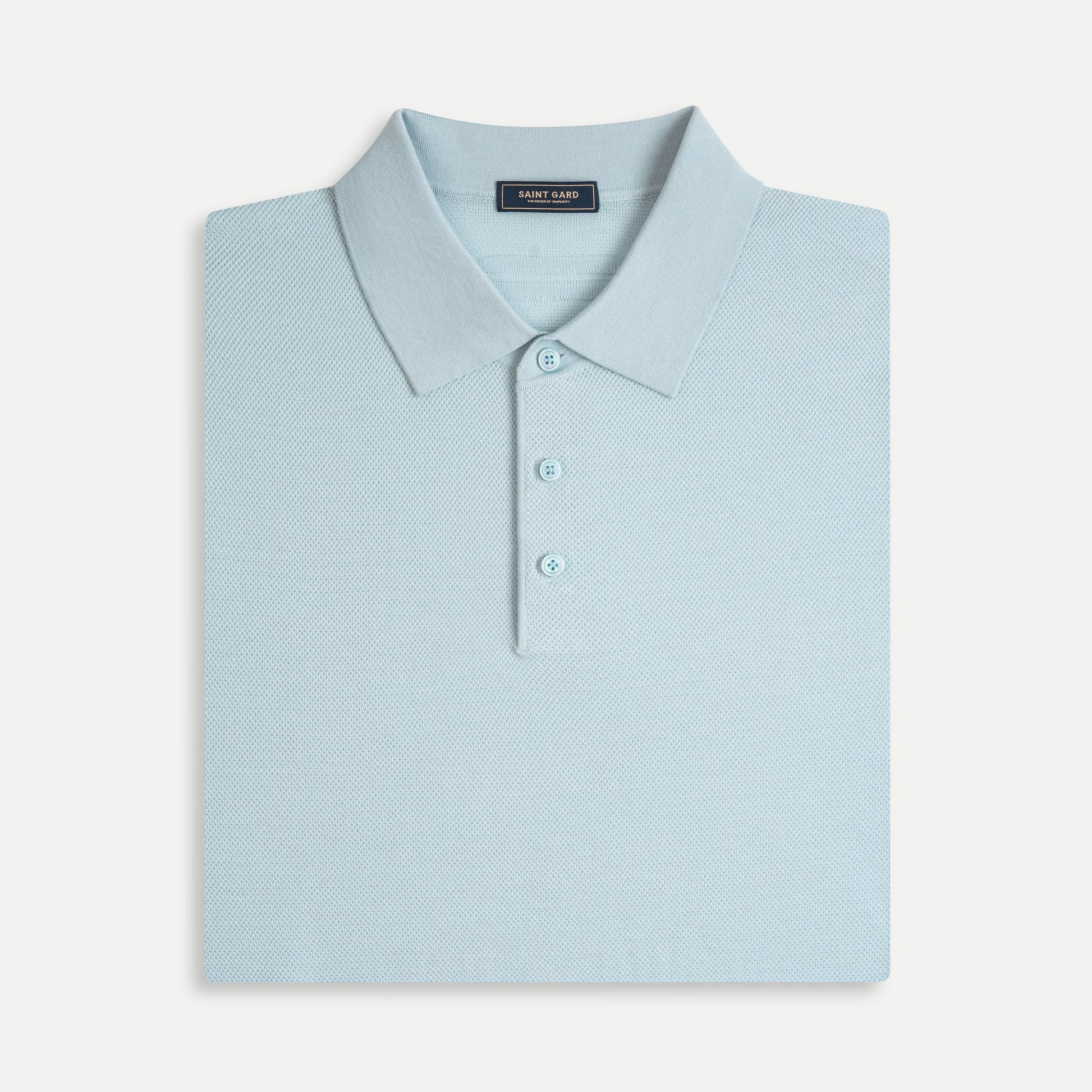 Texture Knit Polo Shirt