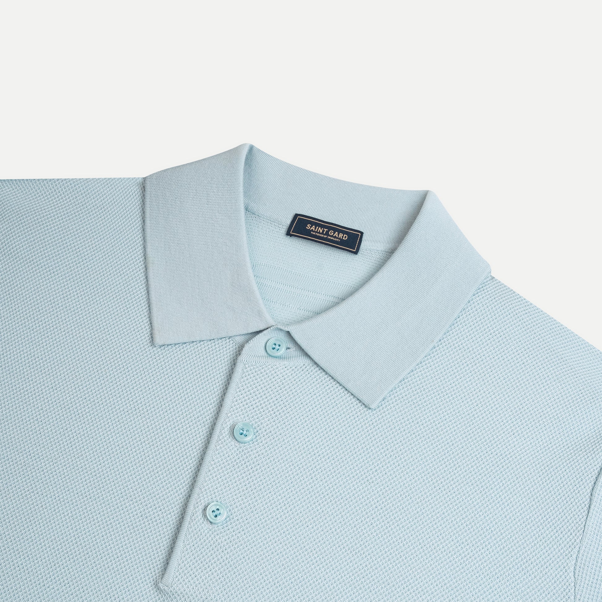 Texture Knit Polo Shirt