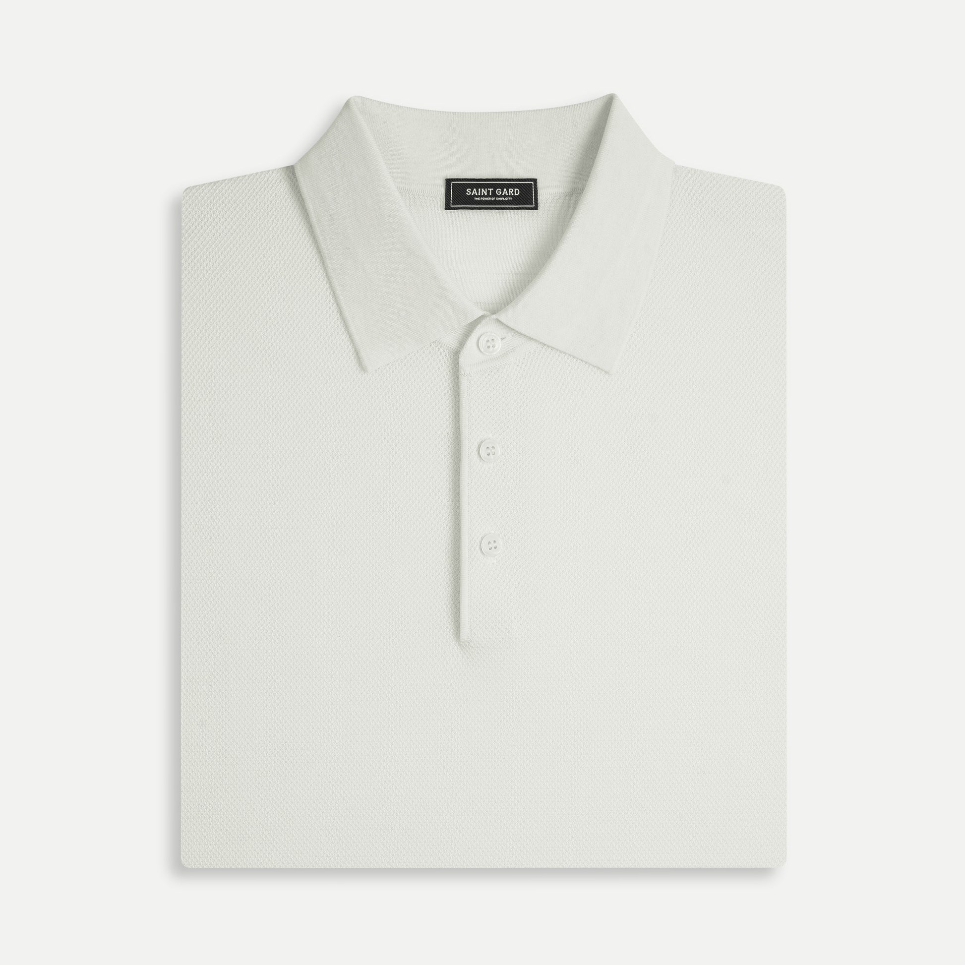 Texture Knit Polo Shirt