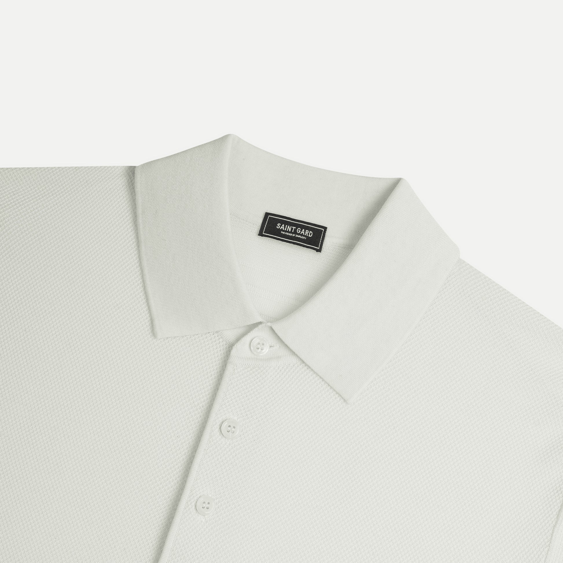 Texture Knit Polo Shirt