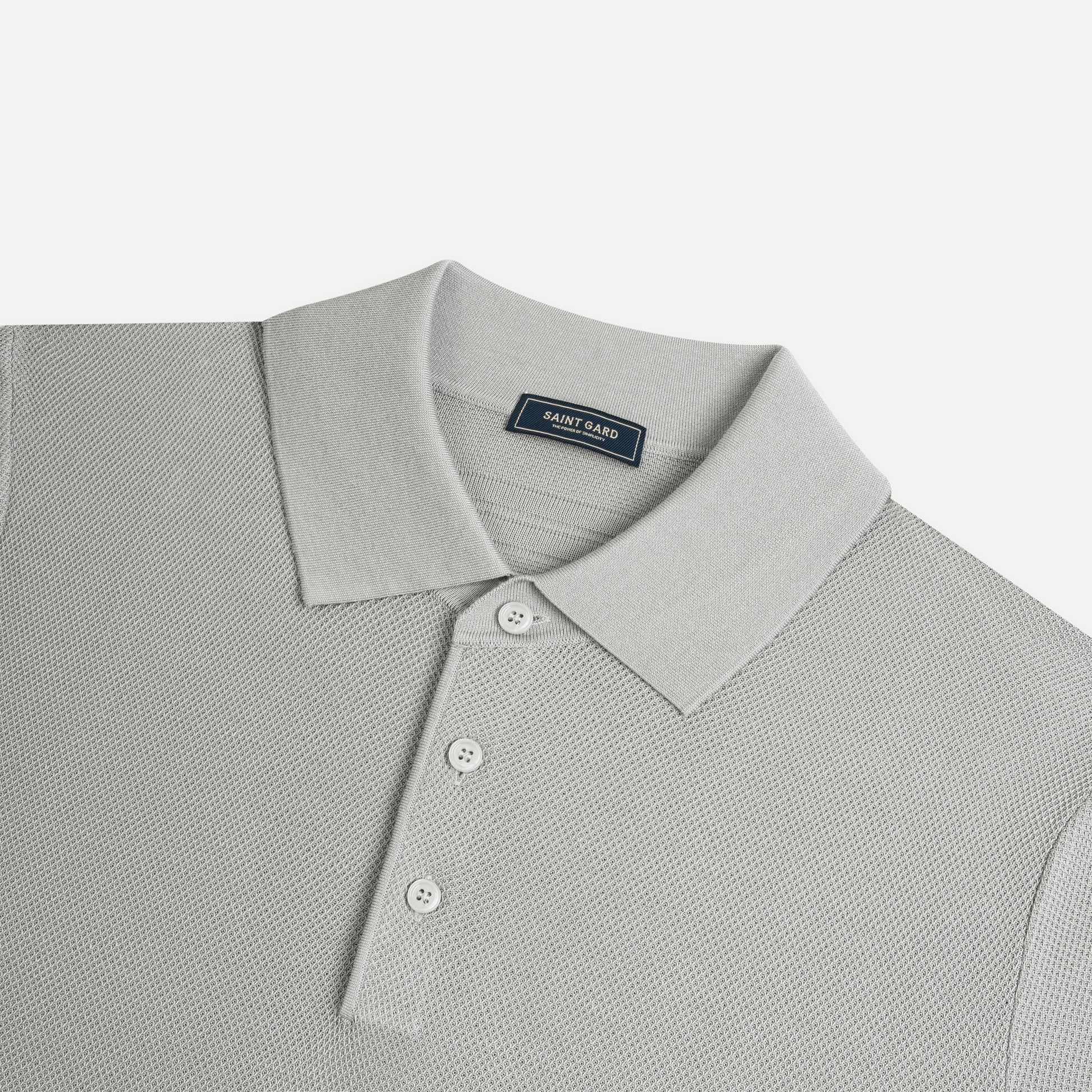 Texture Knit Polo Shirt