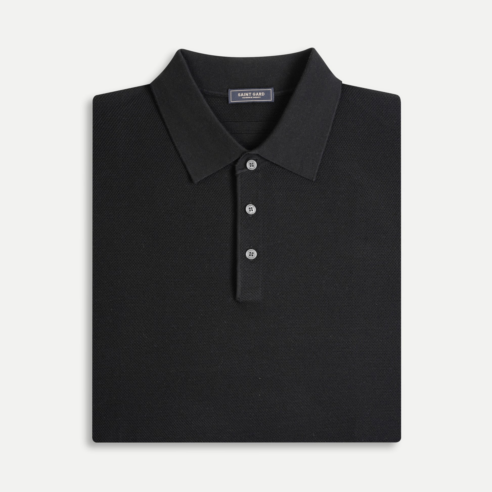 Texture Knit Polo Shirt