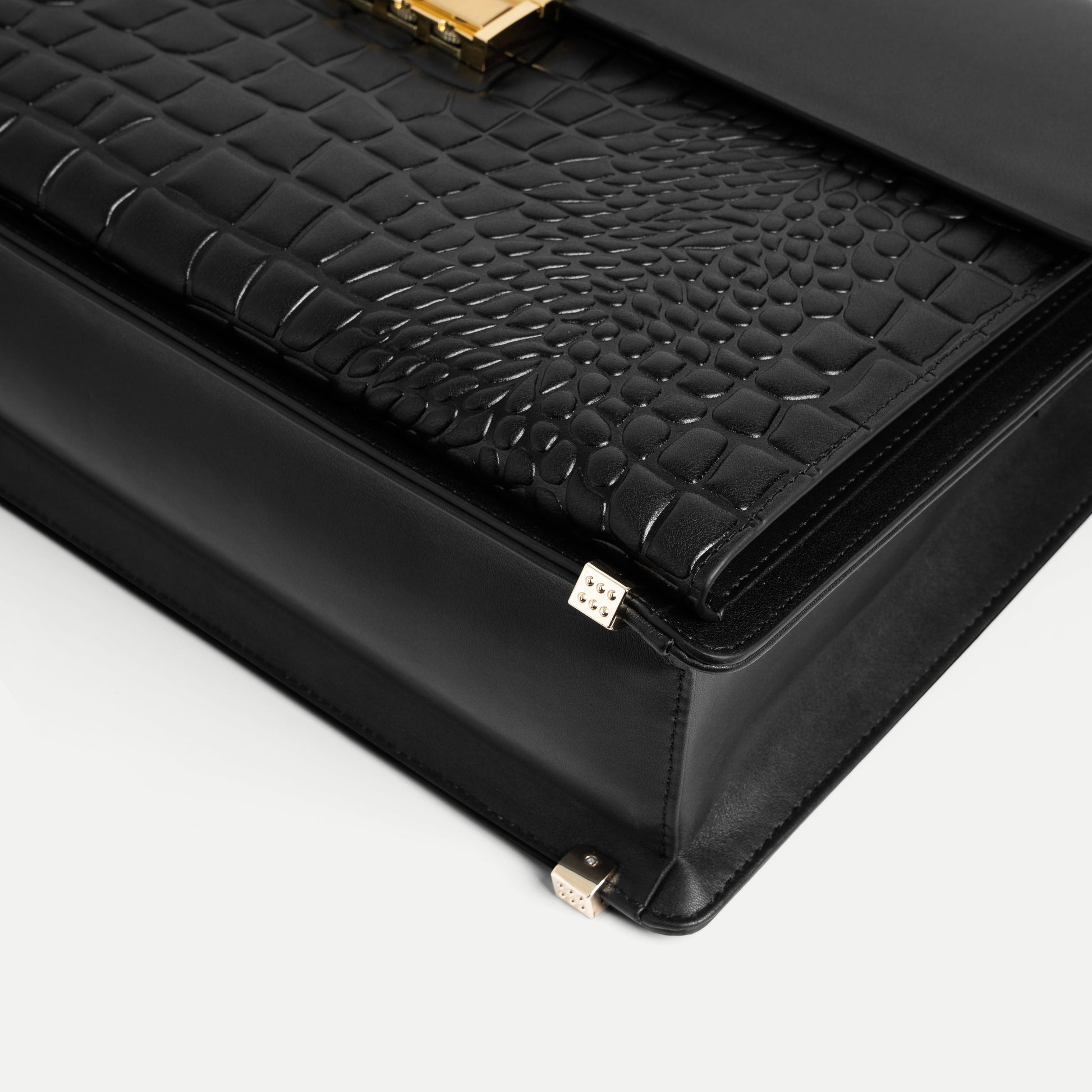 Textured Leather Briefcase