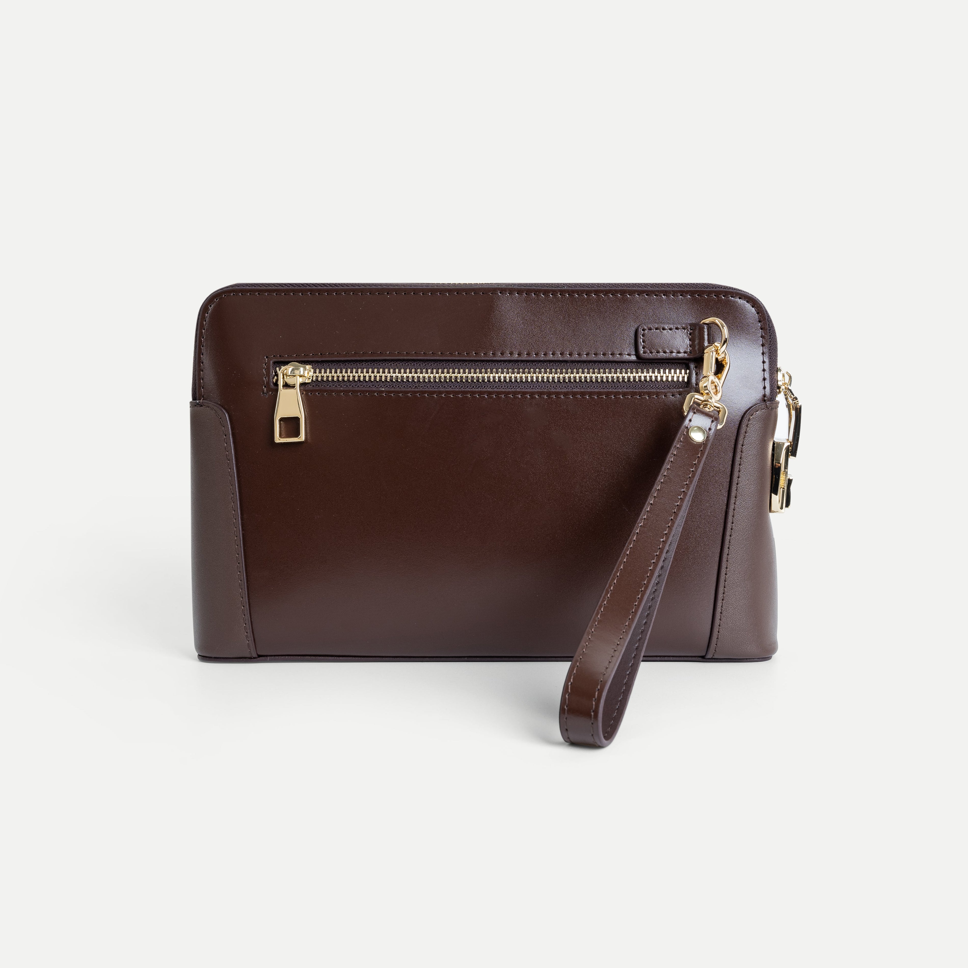 Leather Zip Clutch Wallet