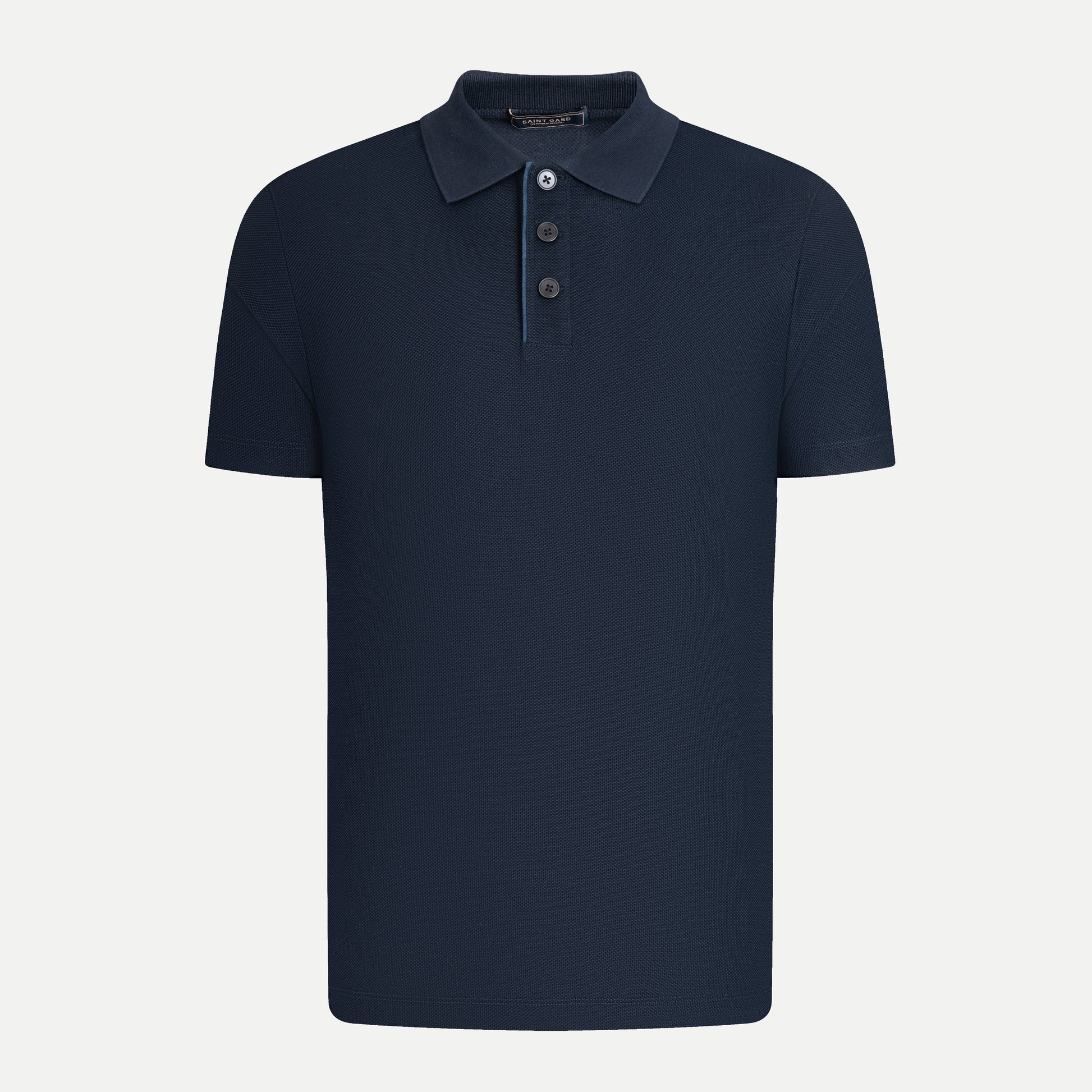 Minimal Pique Button Polo Shirt