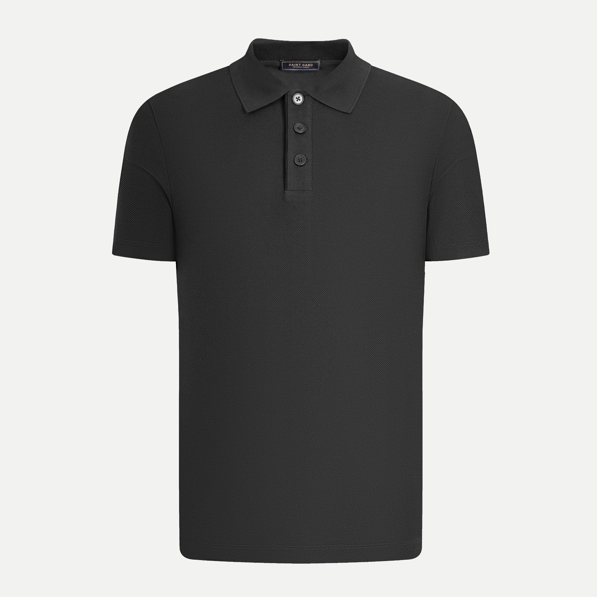 Minimal Pique Button Polo Shirt