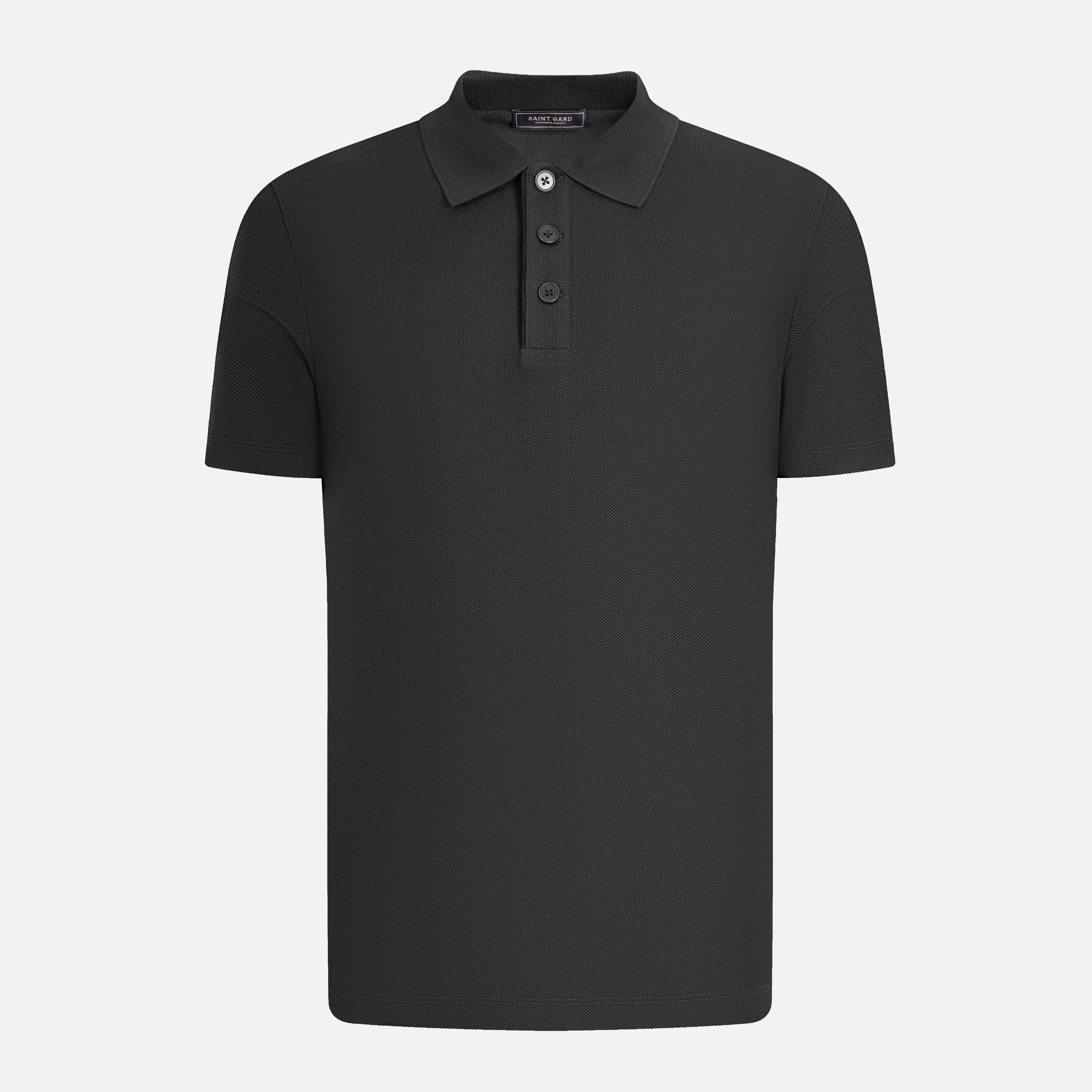 Minimal Pique Button Polo Shirt