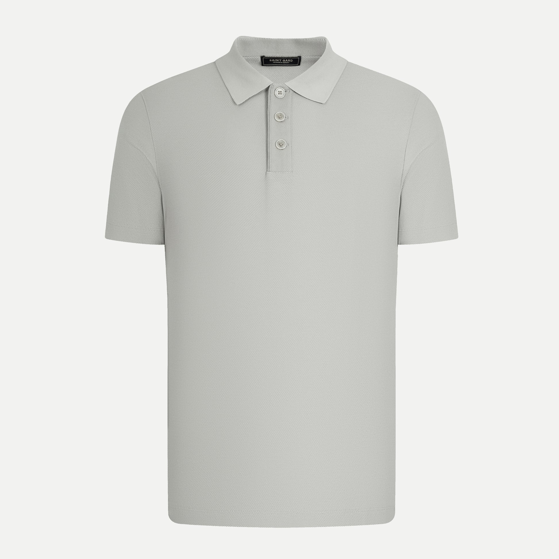 Minimal Pique Button Polo Shirt