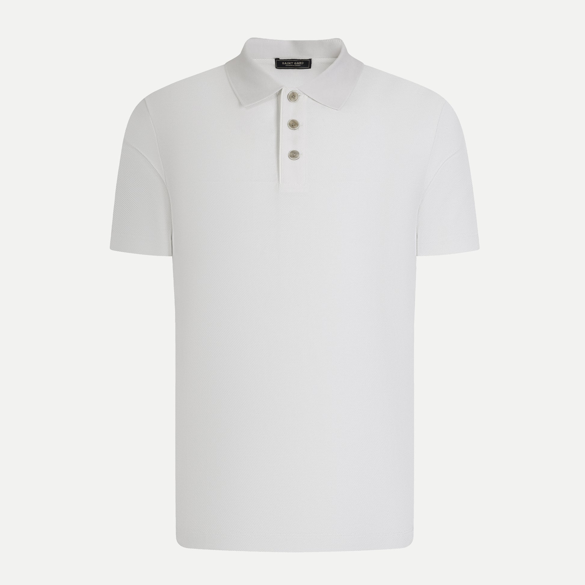 Minimal Pique Button Polo Shirt
