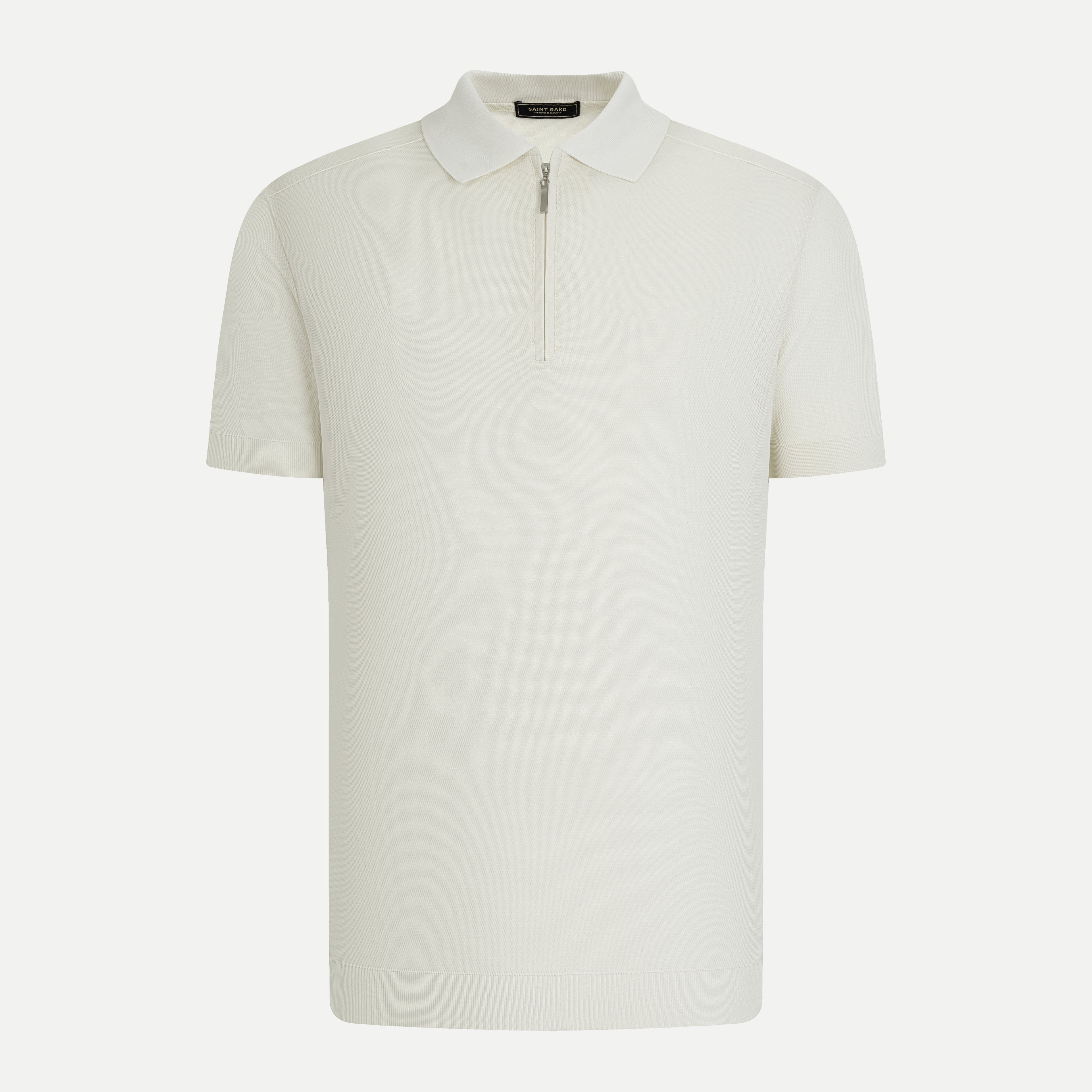 Minimal Zip Polo Shirt
