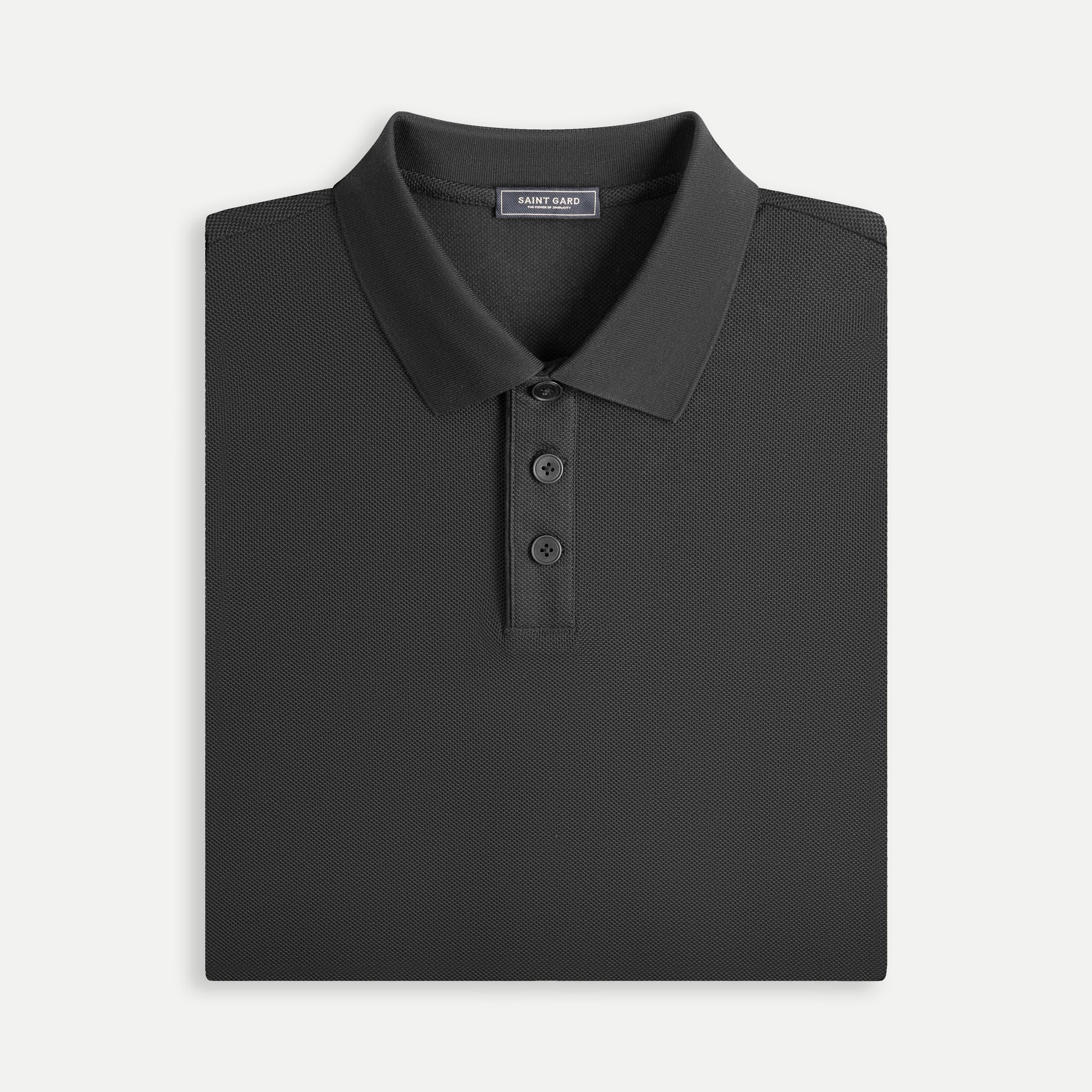 Minimal Pique Button Polo Shirt