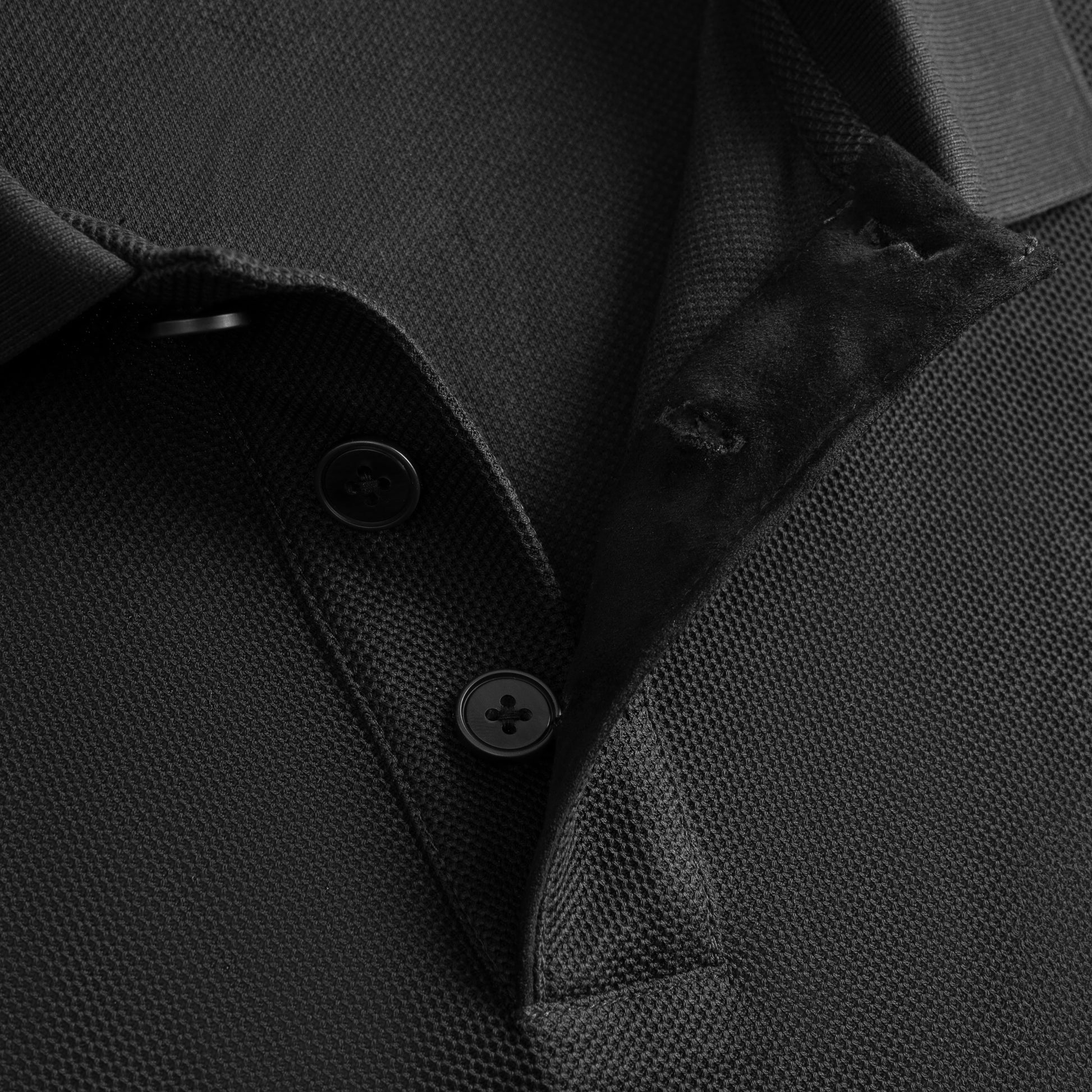 Minimal Pique Button Polo Shirt